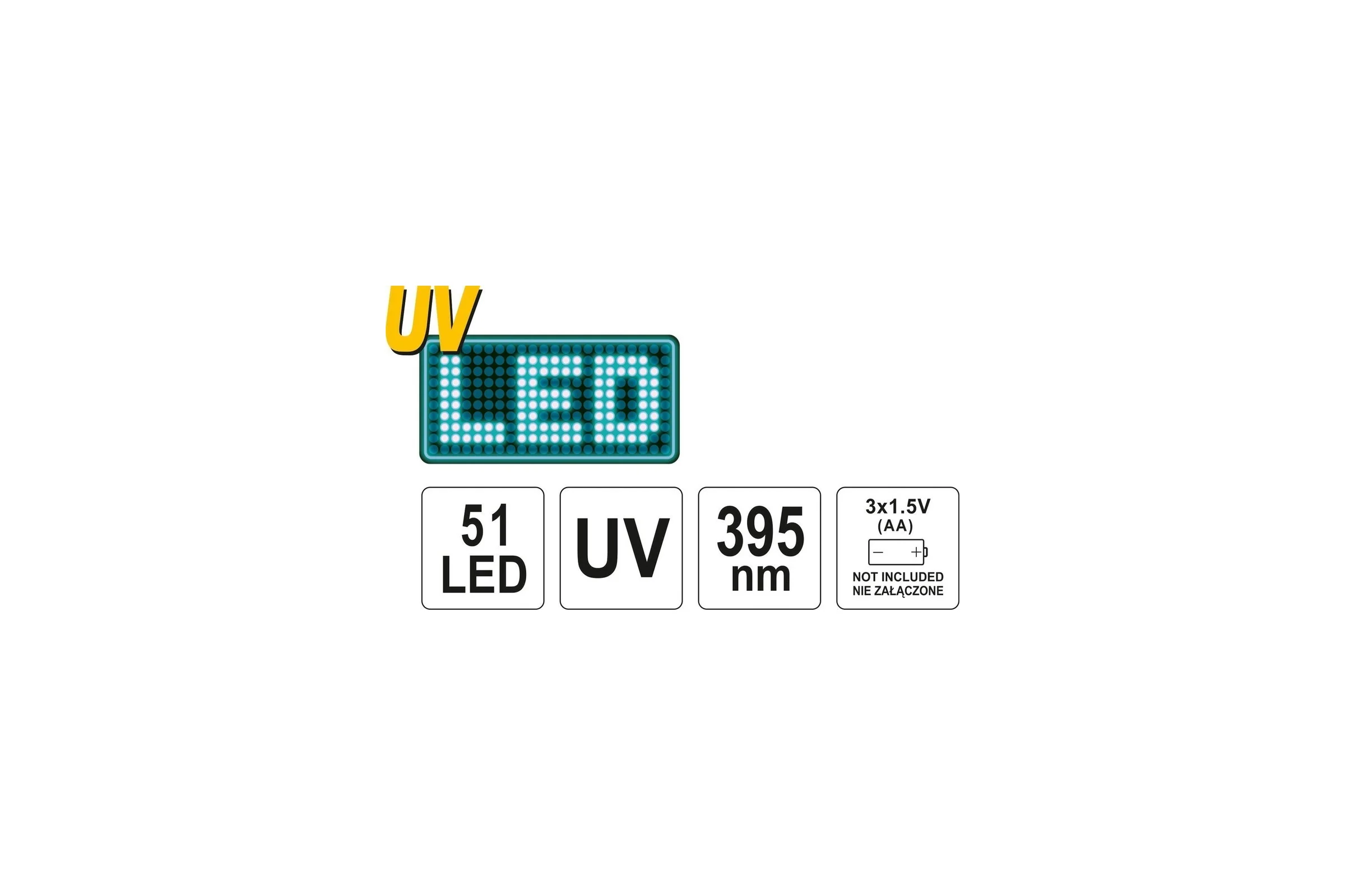 Набор для проверки утечек хладогента YATO UV фонарь 51-LED YT-08581