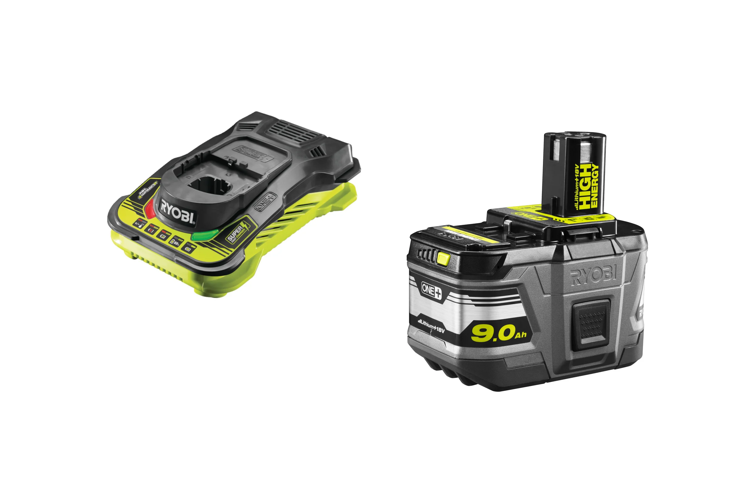 Набор Ryobi ONE+ RC18150-190 5133004421 аккумулятор (18 В, 9.0 A*ч; Li-Ion) и зарядное устройство RC18-150