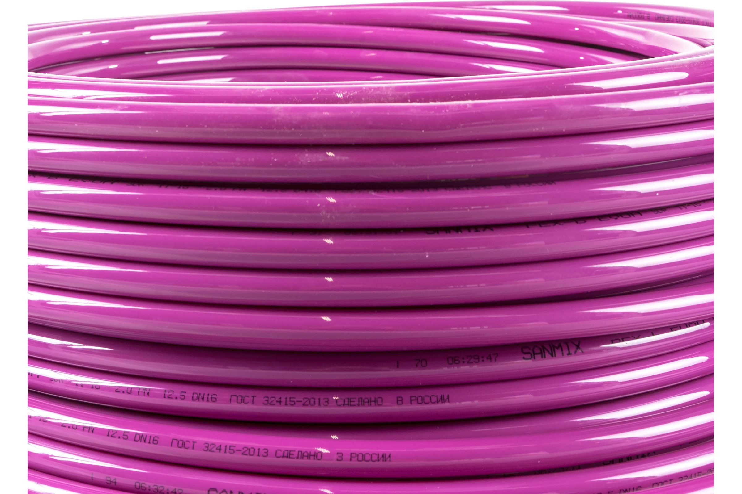 Труба для тёплого пола SANMIX PEX-EVOH 16х2.0 мм, 100 м бухта, из сшитого полиэтилена