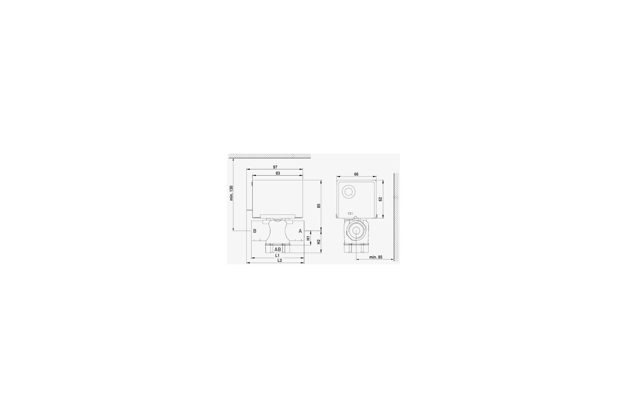 Трехходовой клапан Belimo с сервоприводом типа: EXT-SW-E203V4C7 (SRQ3d 3/4") 10805