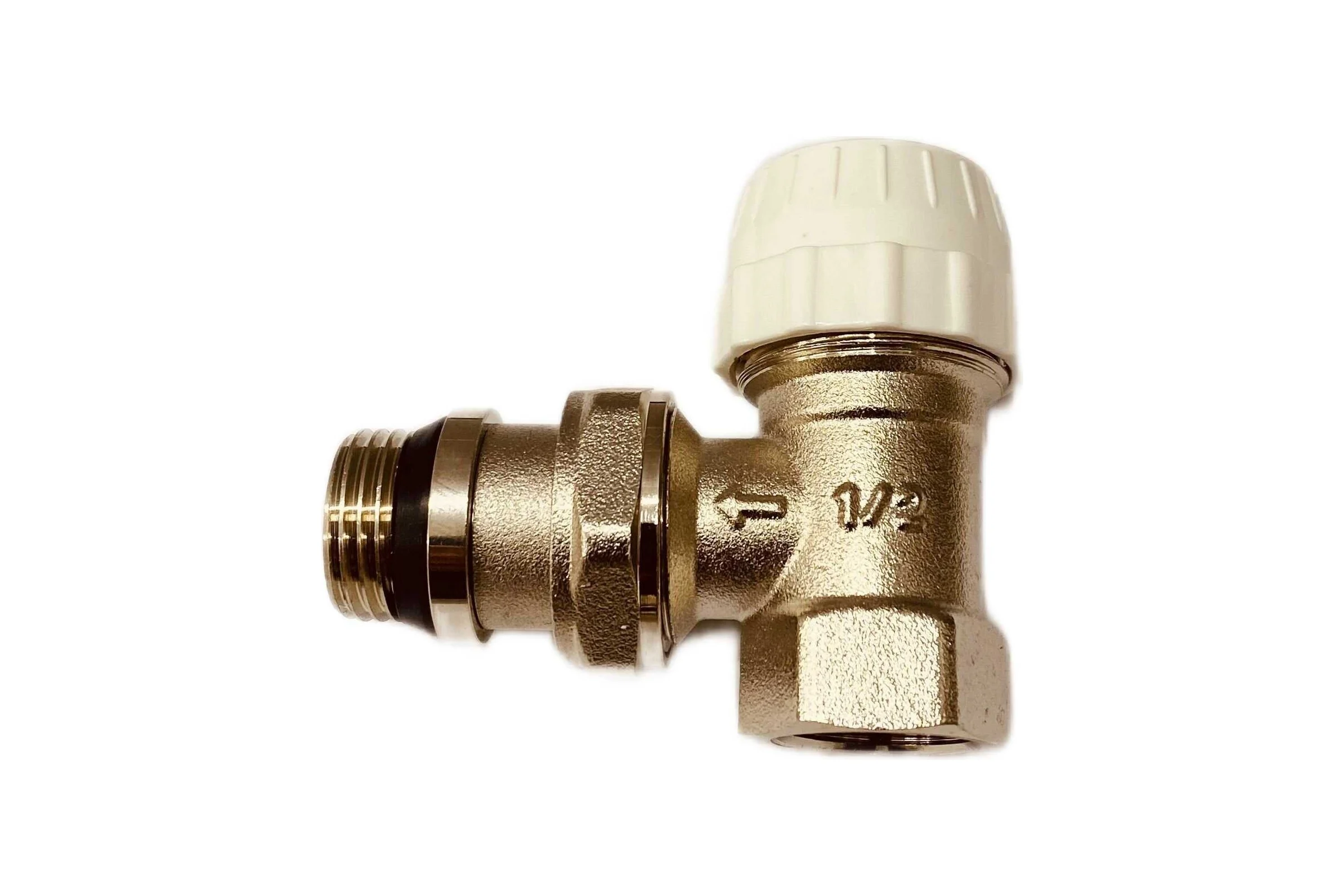 Кран для радиатора Millennium 1/2", угловой, верхний, под термоголовку 45143
