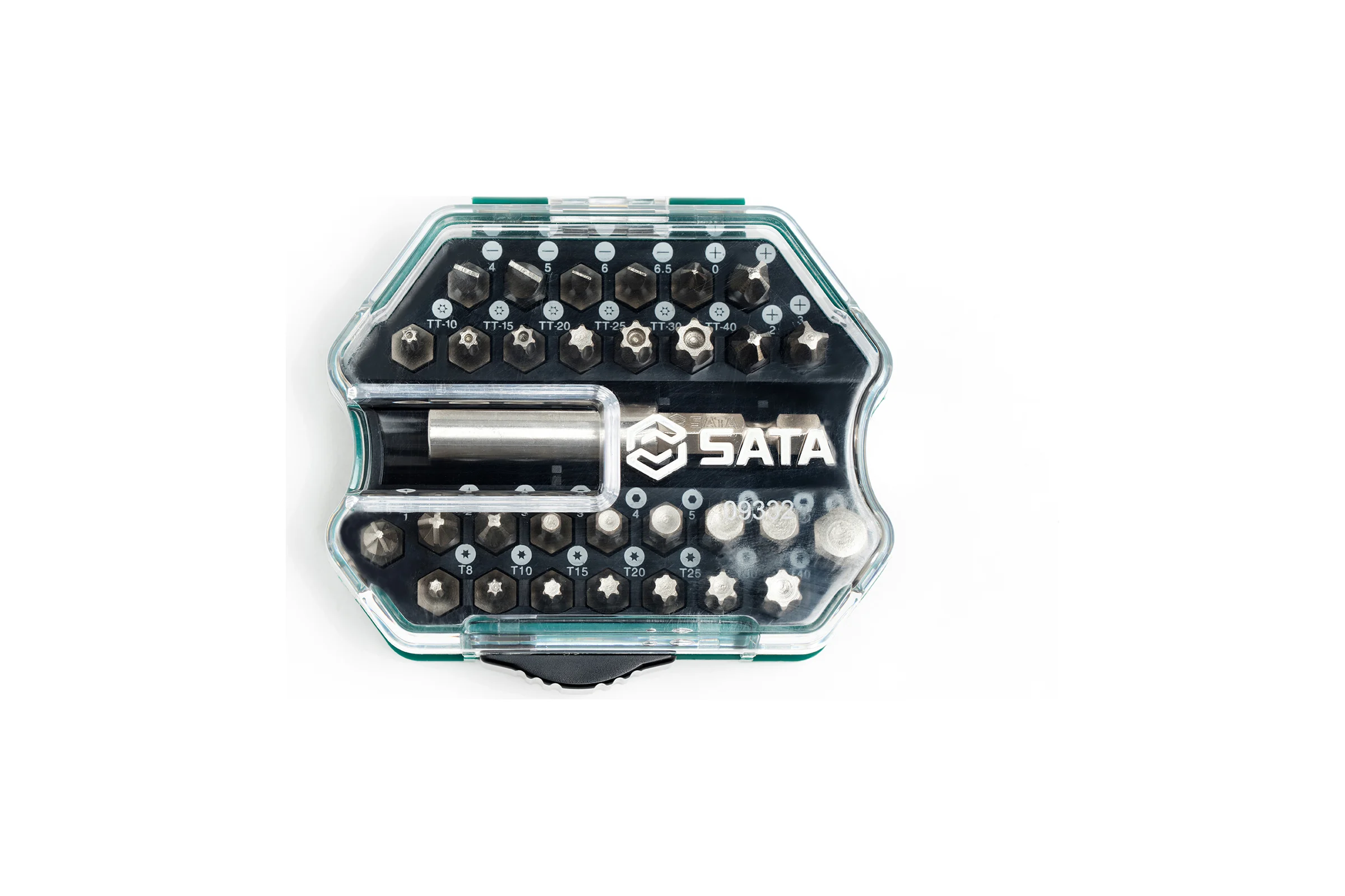Биты комбинированные набор 31 предмет, 1/4" (6.3 мм), пластиковая коробка Sata 9332