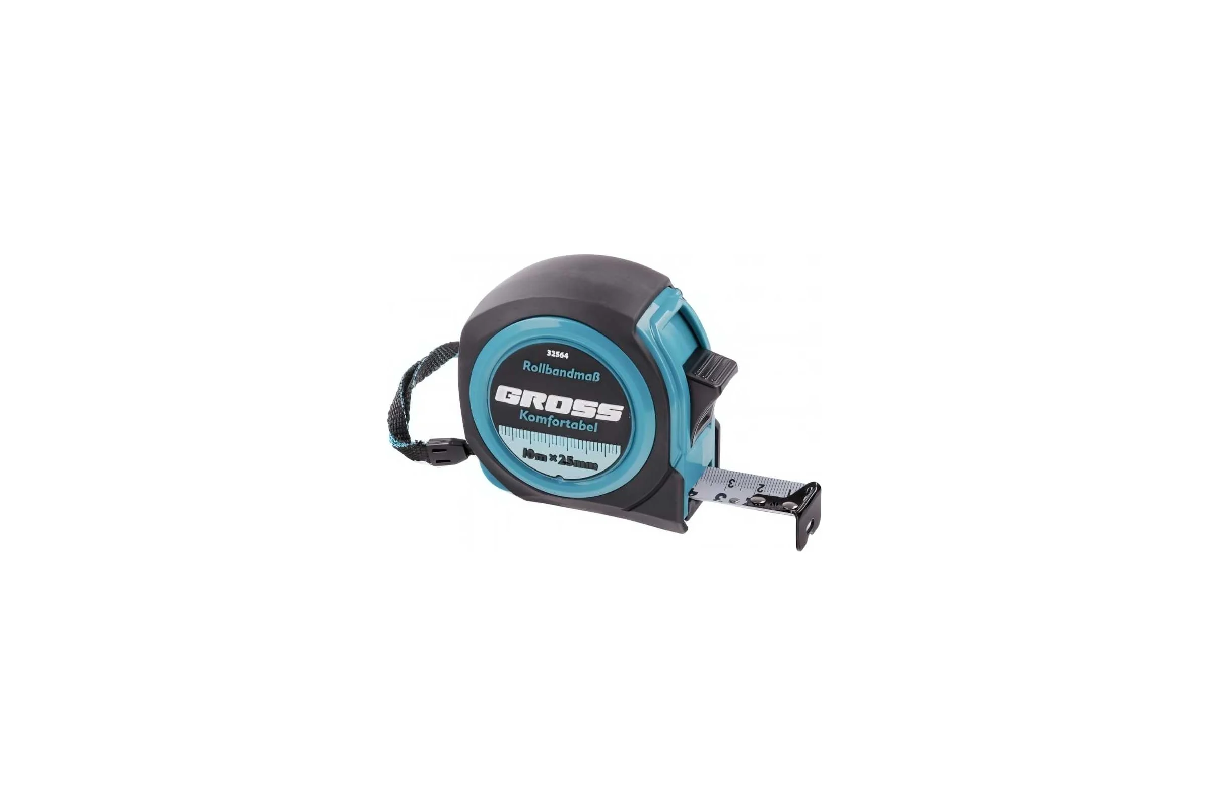 Рулетка Komfortabel, 10 м х 25 мм обрезиненный корпус GROSS 32564