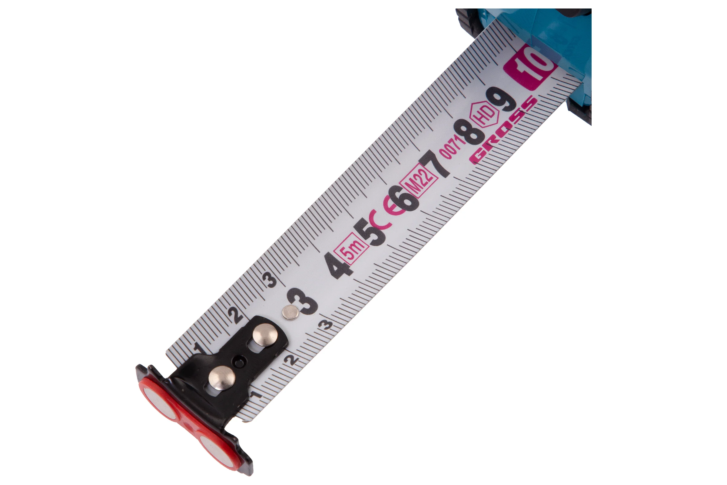 Рулетка Magnetisch, 5 м х 25 мм обрезиненный корпус,автоматическая фиксация GROSS 32572