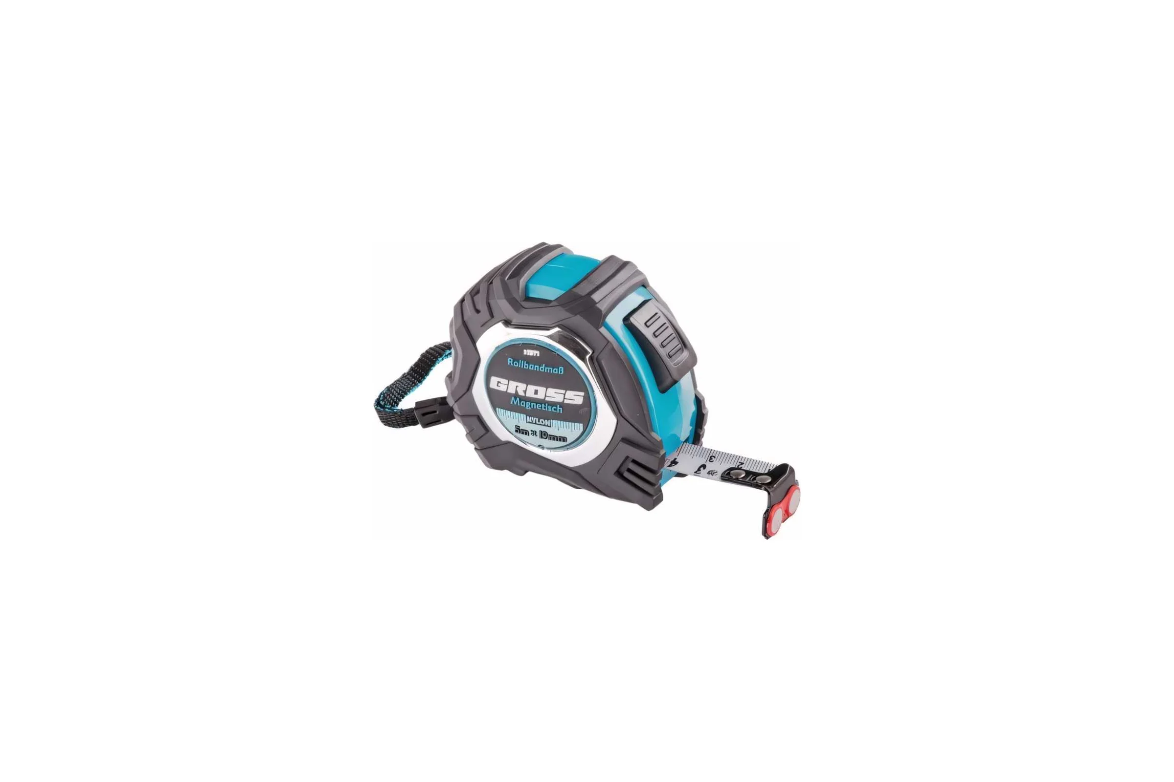 Рулетка Magnetisch, 5 м х 19 мм обрезиненный корпус GROSS 32571