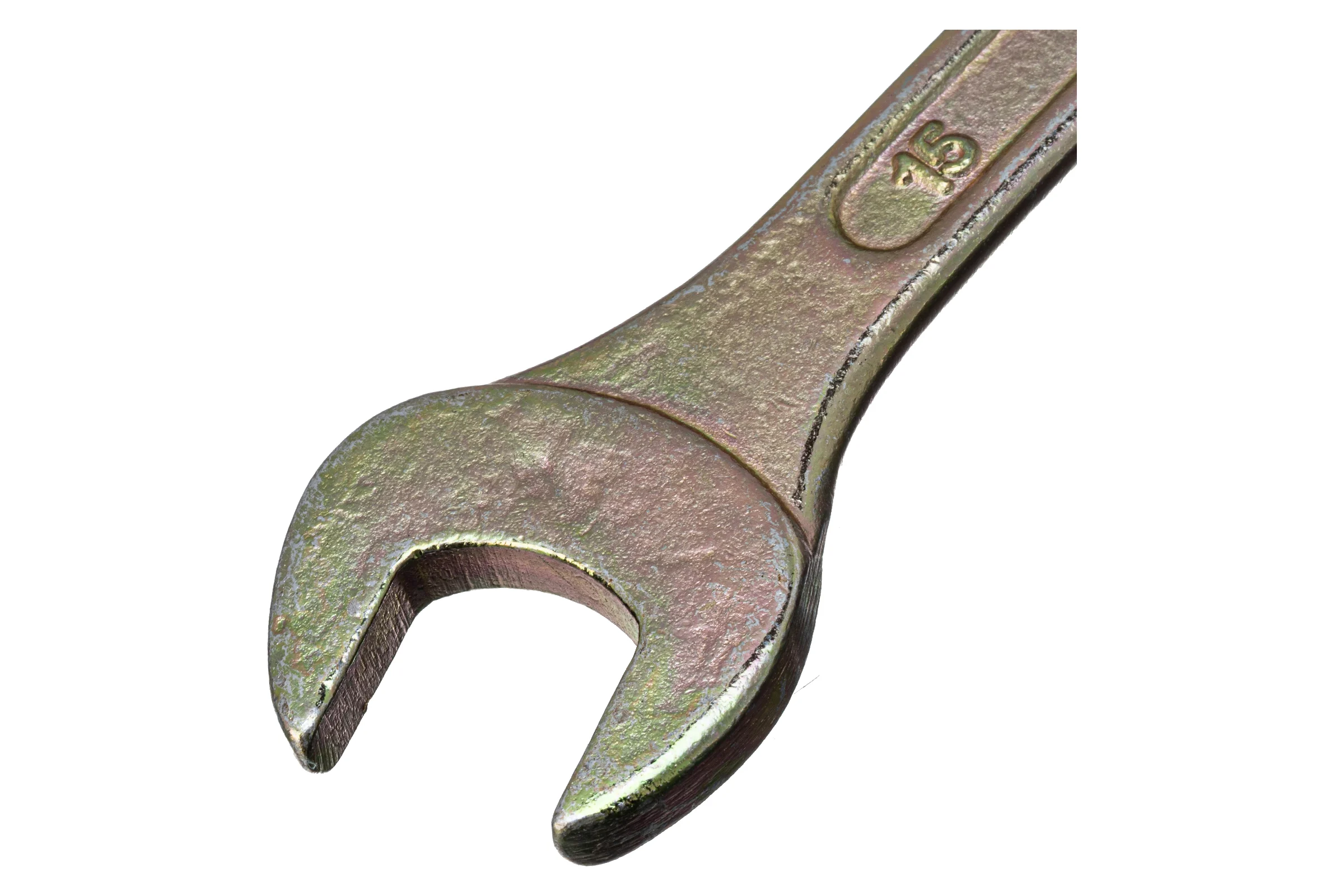 Рожковый ключ, 14x15 мм, желтый цинк СИБРТЕХ 14308
