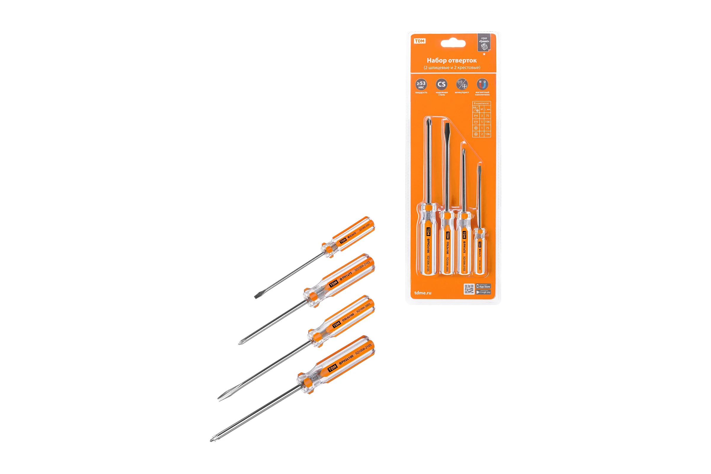 Набор отверток для дома TDM ELECTRIC 4 предмета SQ1013-0101