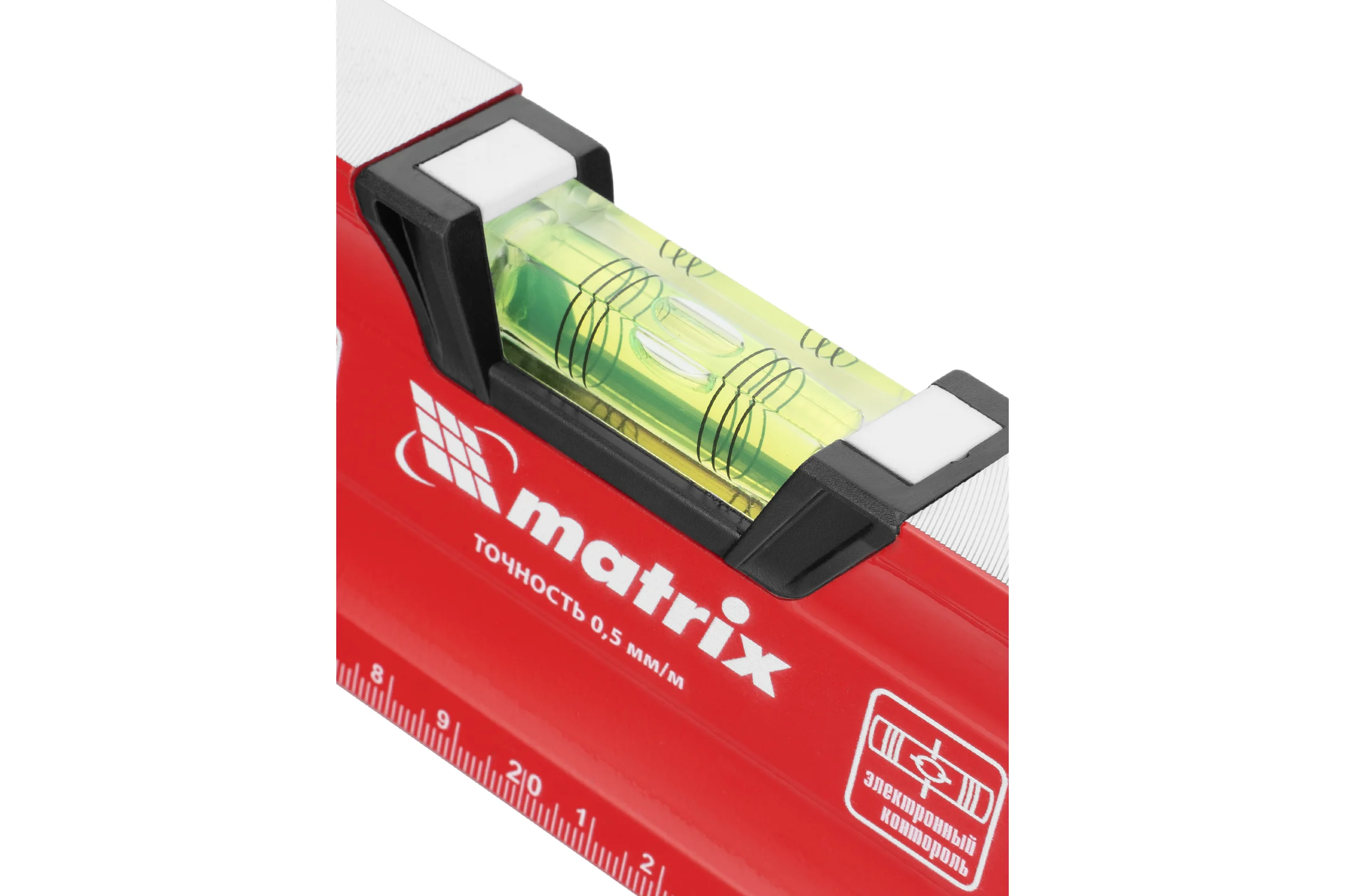 Алюминиевый магнитный фрезерованный уровень MATRIX 3 глазка, 400 мм 34730
