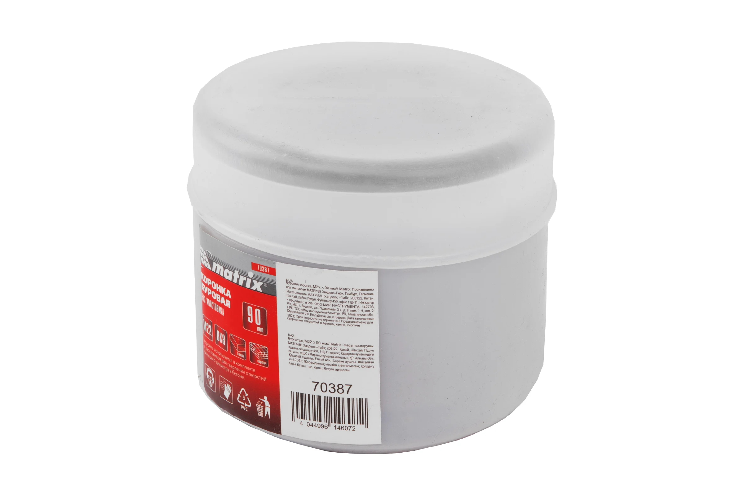 Коронка буровая (90х70 мм; M22) MATRIX 70387