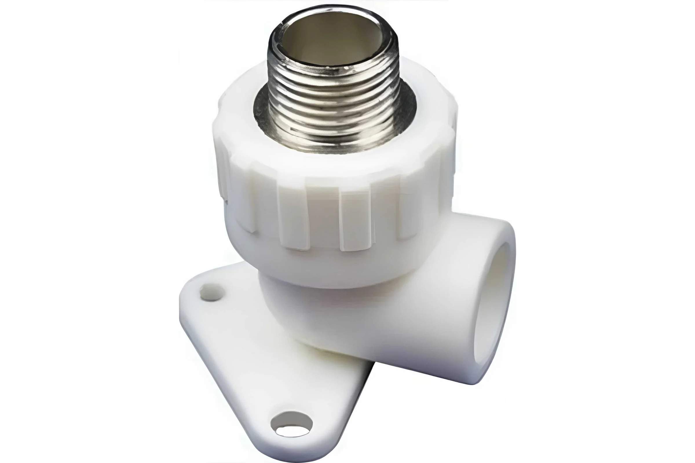 Полипропиленовые угольники MeerPlast PPRC, с креплением, Дн20x15, Ру25, 90 гр., НР, 10 шт D200-01588