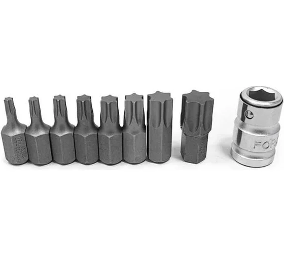 Набор бит TORX с битодержателем 9 предметов, 3/8" Forsage 1119 F-3094