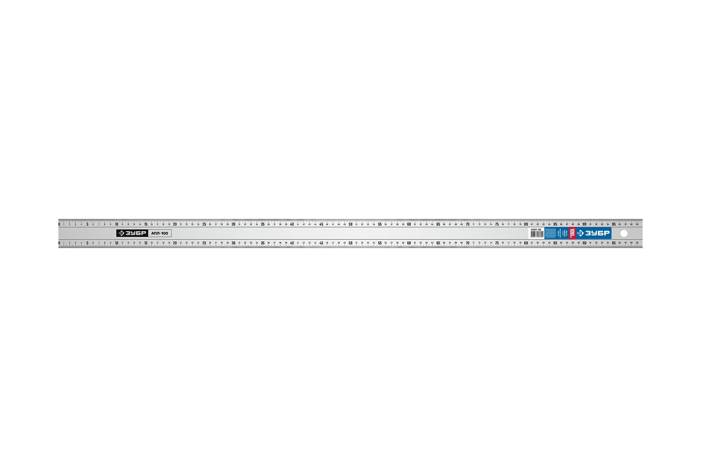 Усиленная алюминиевая линейка ЗУБР Апл 1 м 34384-100