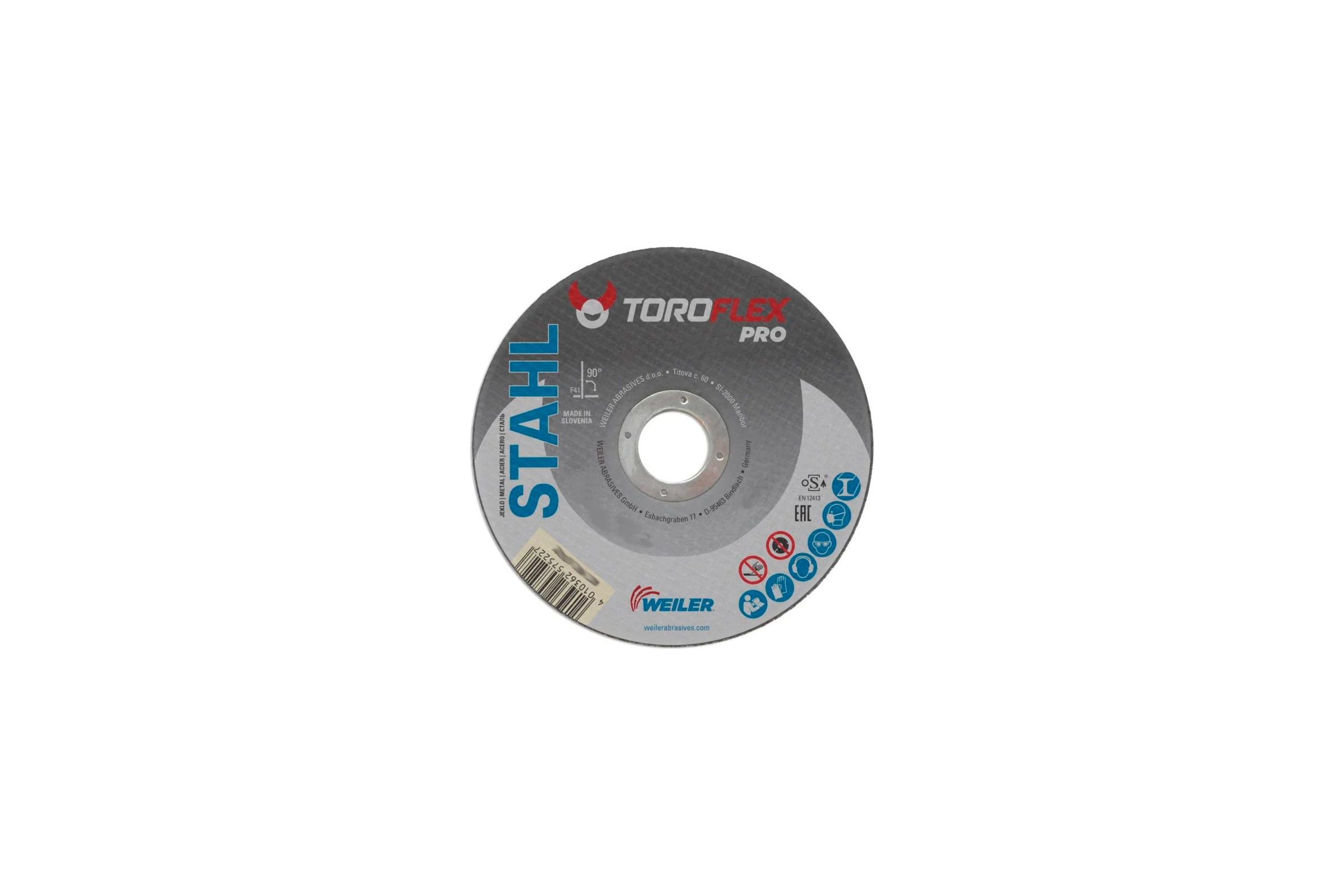 Круг отрезной по стали F41 230x2.5x22.23 мм, A30S-BF PRO TOROFLEX 4010362100498