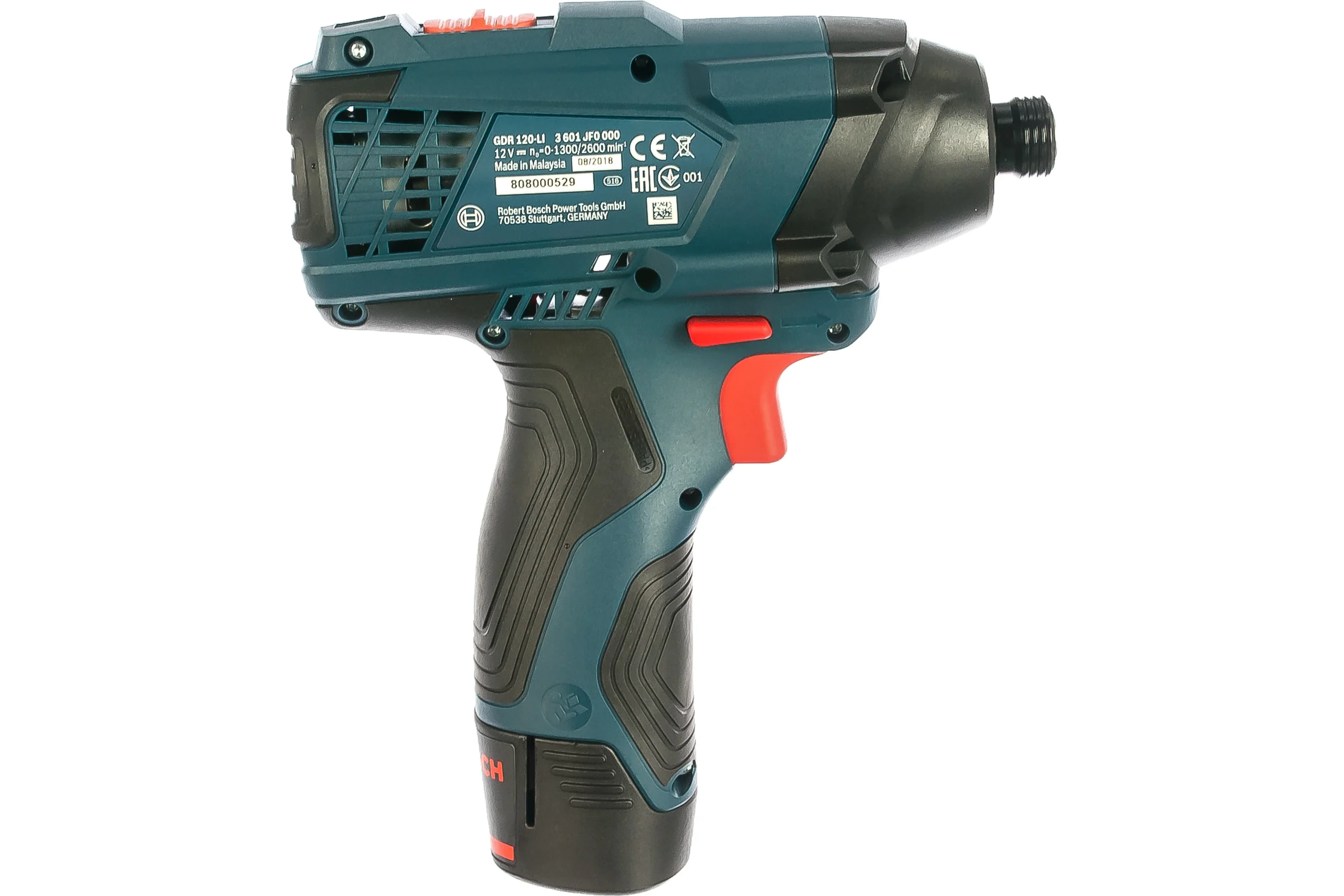 Аккумуляторный ударный гайковерт Bosch GDR 120-LI + 5 сверл по металлу HSS-G 0.601.9F0.005