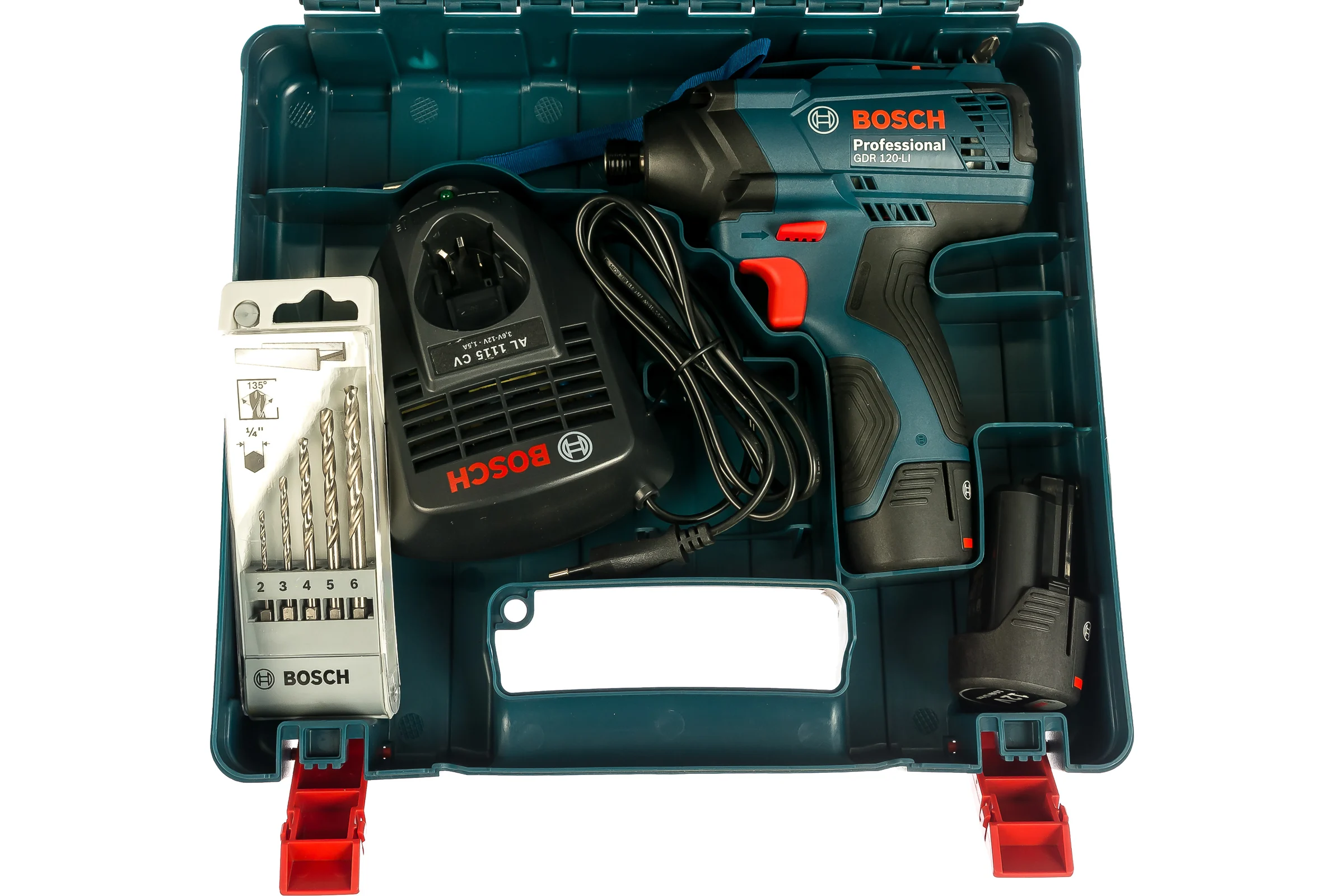 Аккумуляторный ударный гайковерт Bosch GDR 120-LI + 5 сверл по металлу HSS-G 0.601.9F0.005