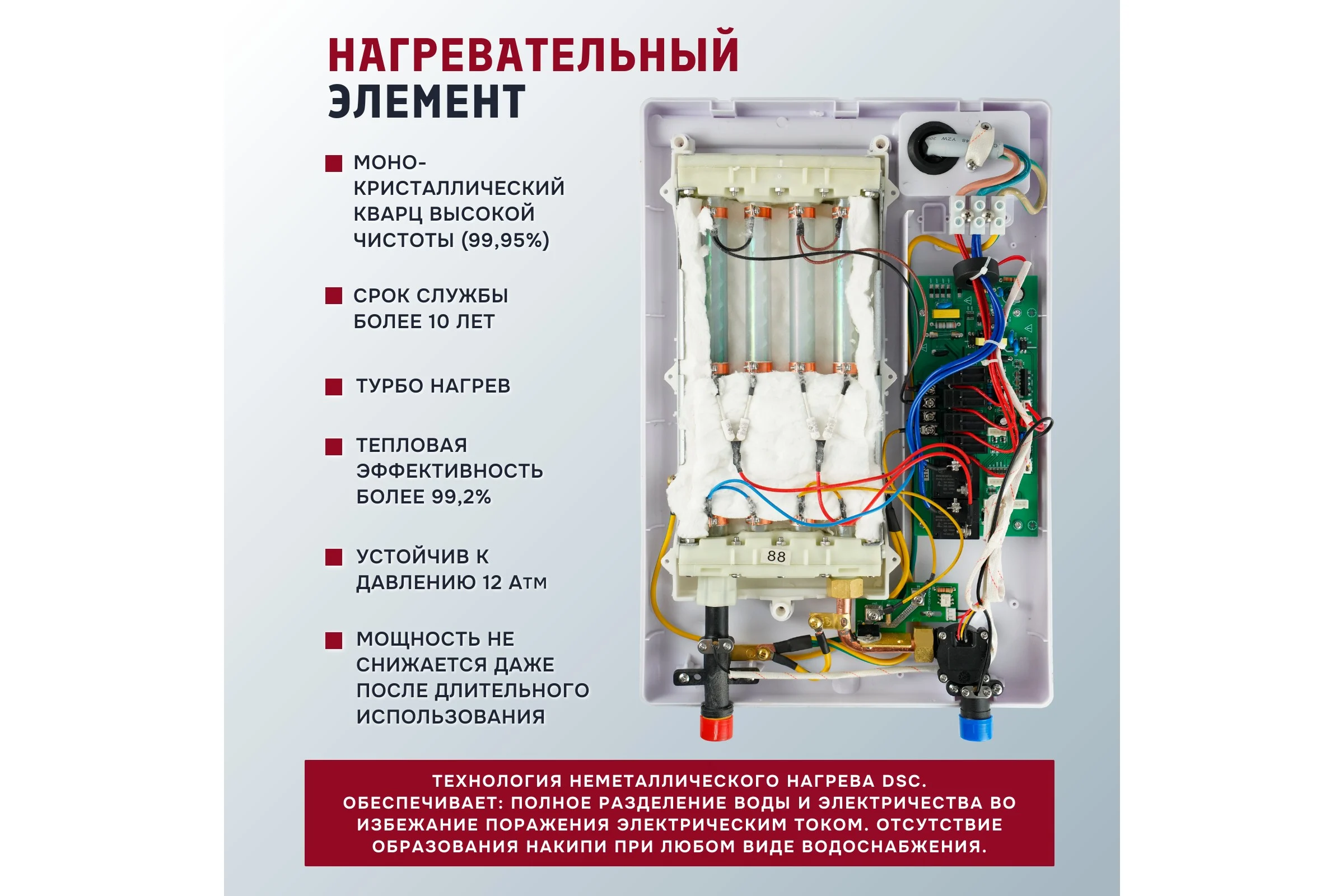 Электрический проточный нагреватель Primoclima amor 8.8 квт, белый PC AMOR 8.8 (W)