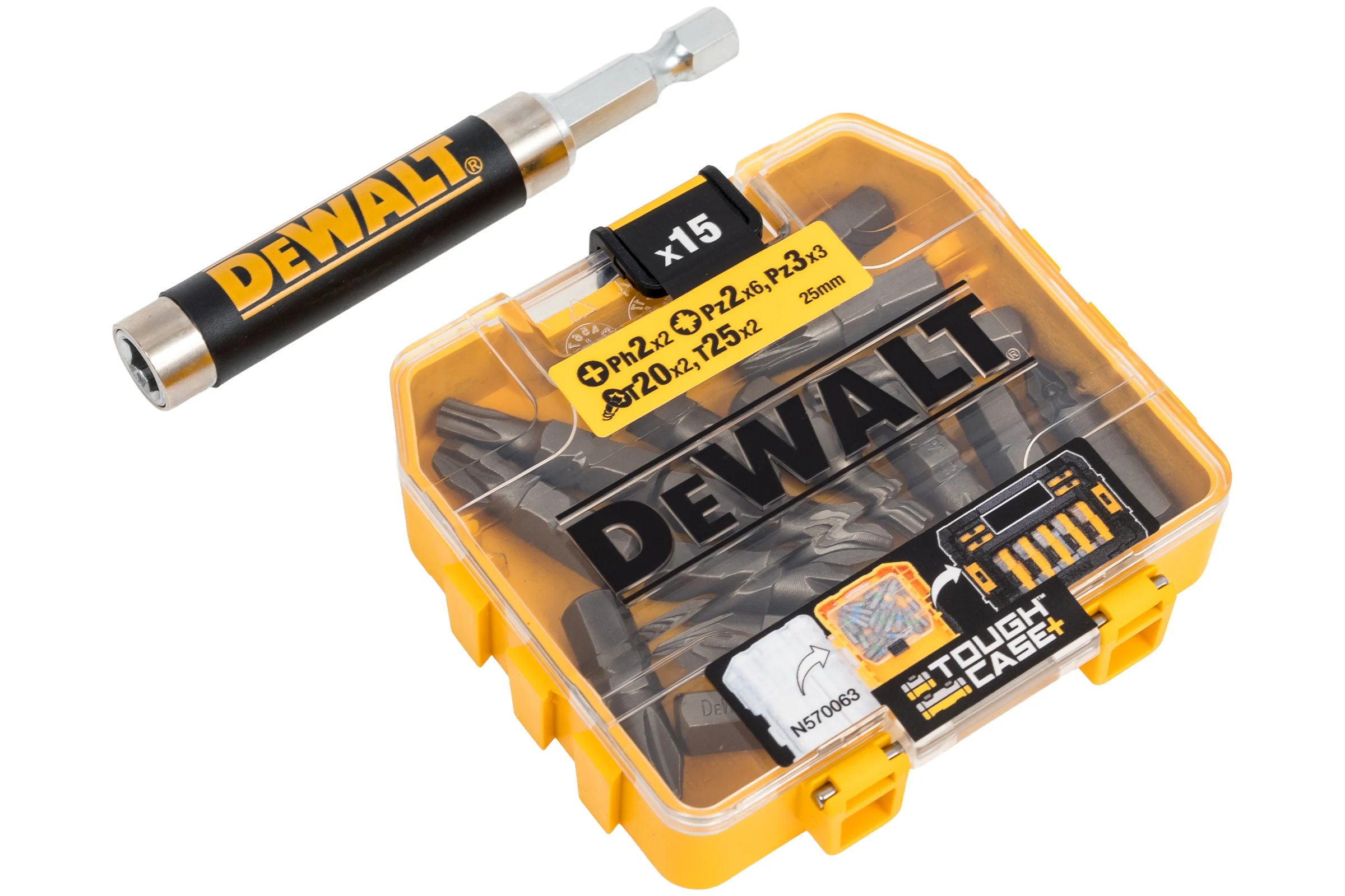 Набор бит 16 шт. пластиковый бокс DEWALT DT71511