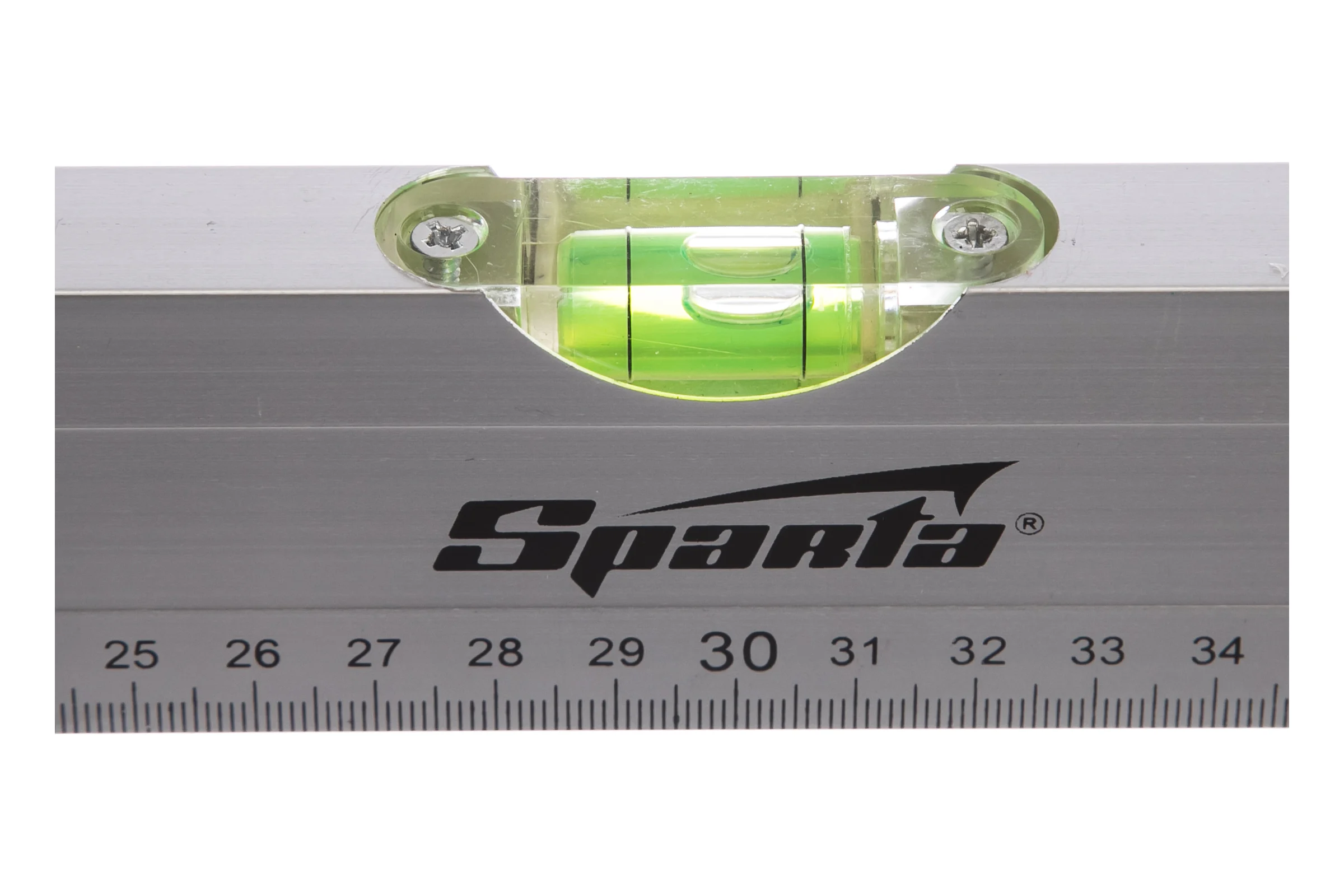 Алюминиевый уровень SPARTA 600 мм, 2 глазка, линейка 35106