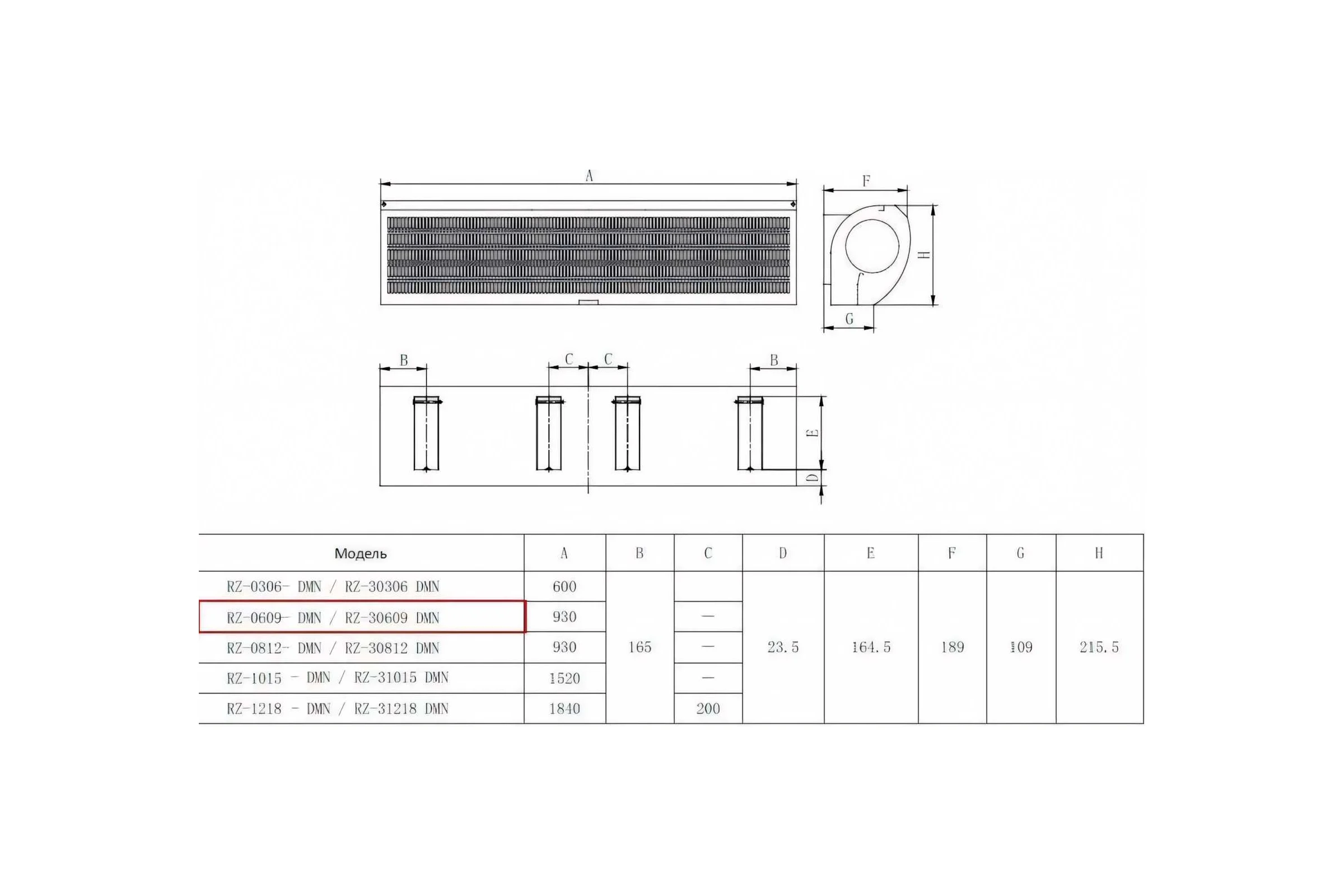 Тепловая завеса Dantex RZ-30609 DMN 306DM005