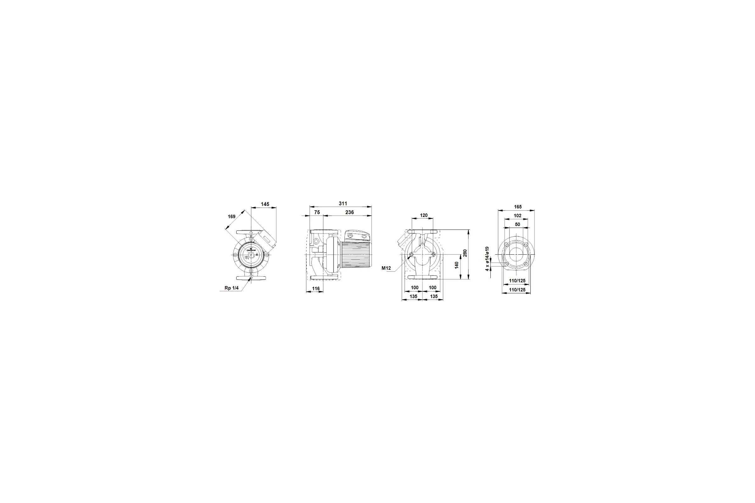 Циркуляционный насос Grundfos UPS 50-120 F 96402101