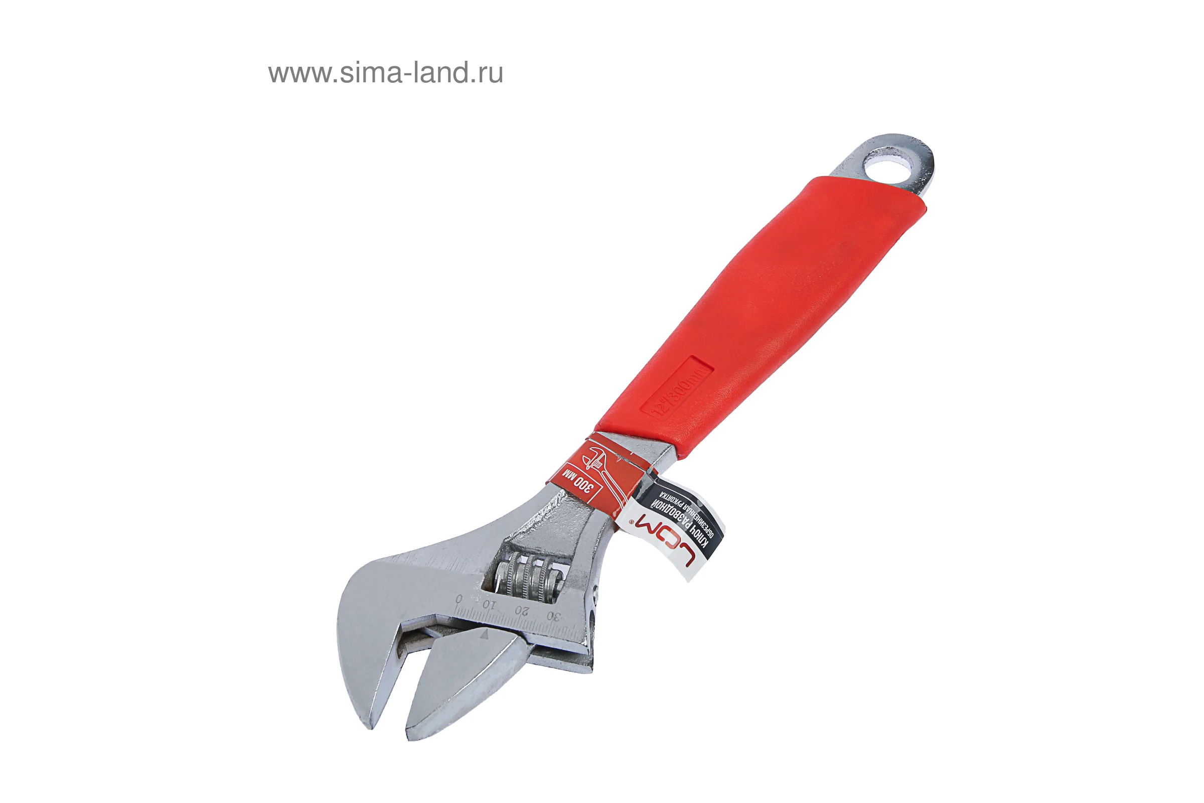 Разводной ключ ЛОМ пластиковая рукоятка, 300 мм 1647018
