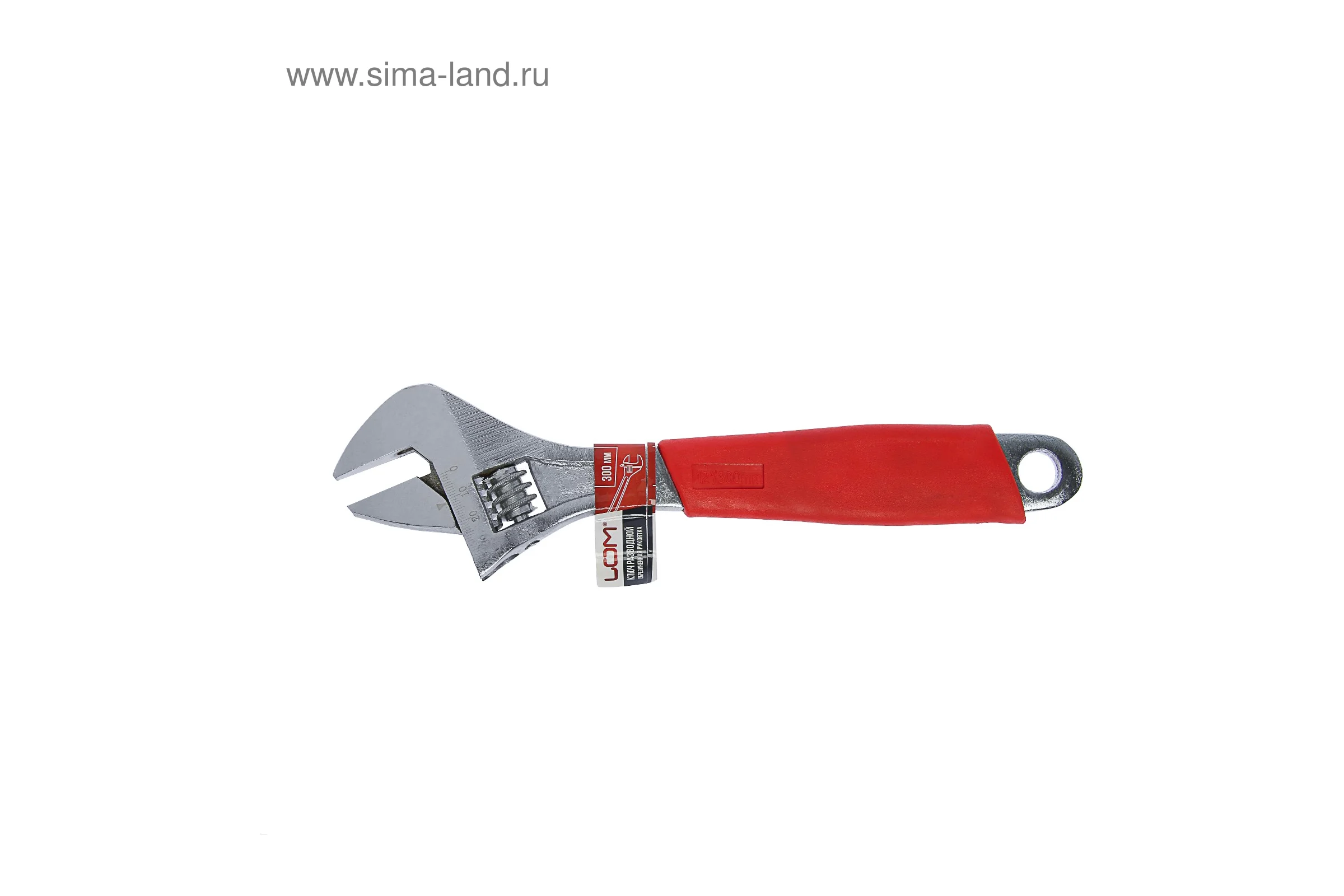 Разводной ключ ЛОМ пластиковая рукоятка, 300 мм 1647018