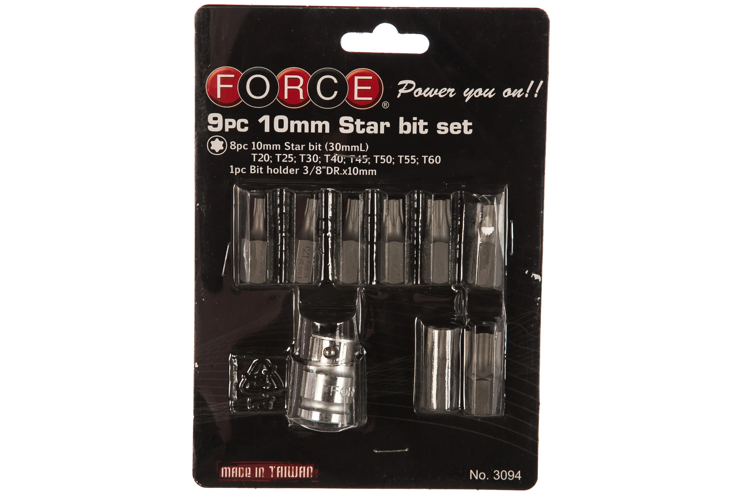 Набор бит Torx, 9 шт. FORCE 3094