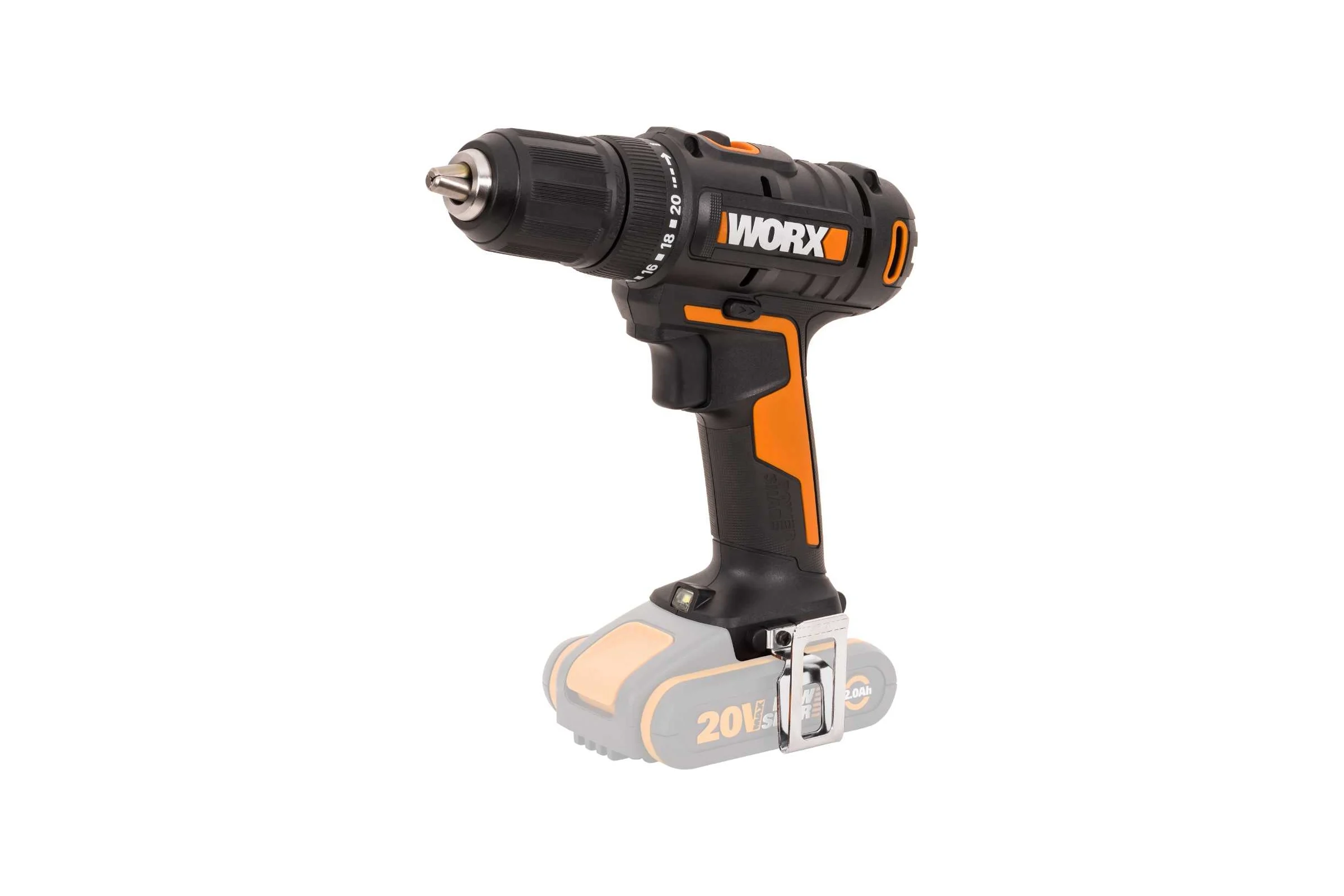 Аккумуляторная дрель-шуруповерт WORX 45Нм, 20В, без АКБ и ЗУ WX108.9