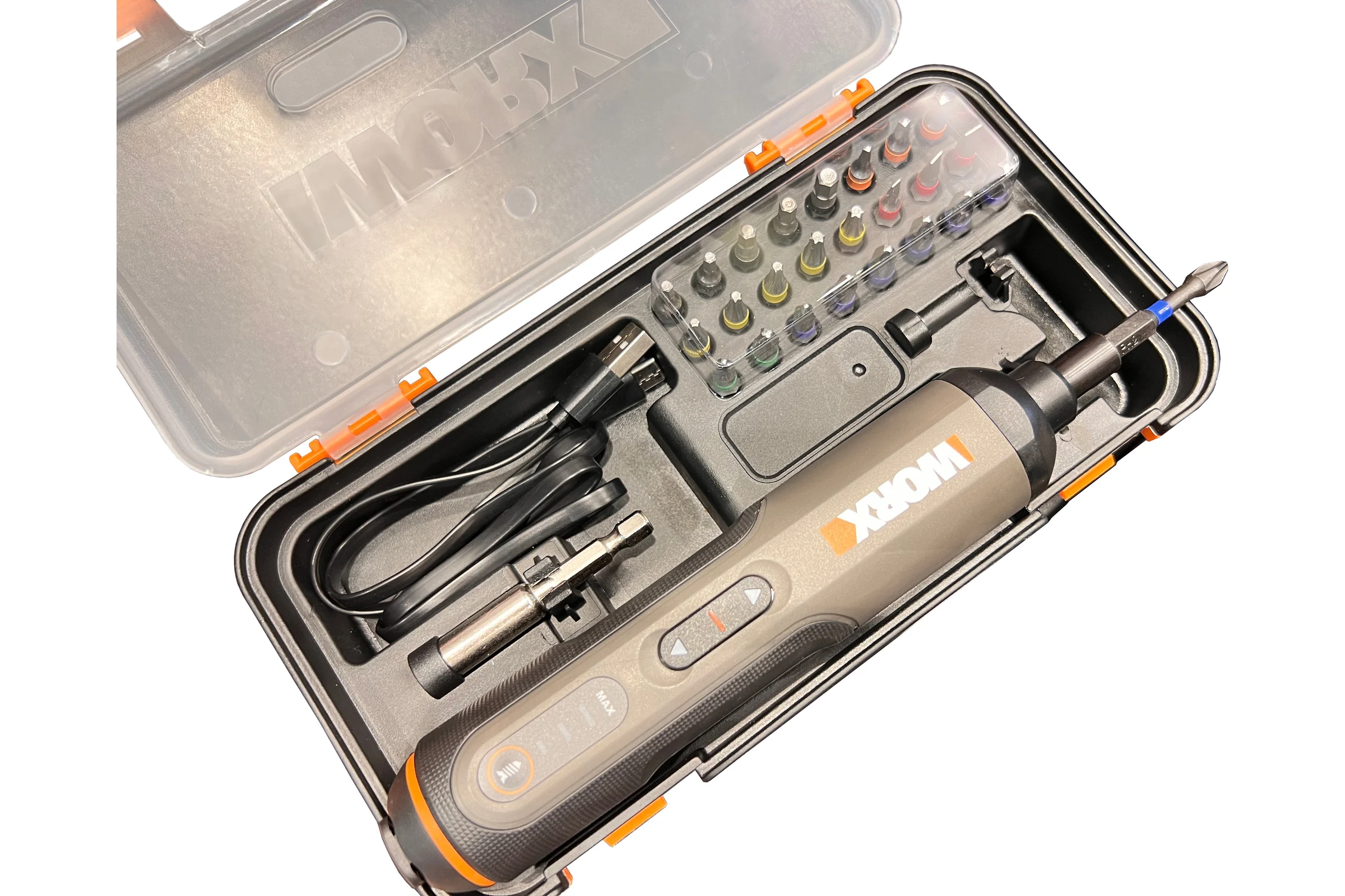 Аккумуляторная отвертка WORX 4В, 2,5Нм, 1,5Ач, набор оснастки WX240