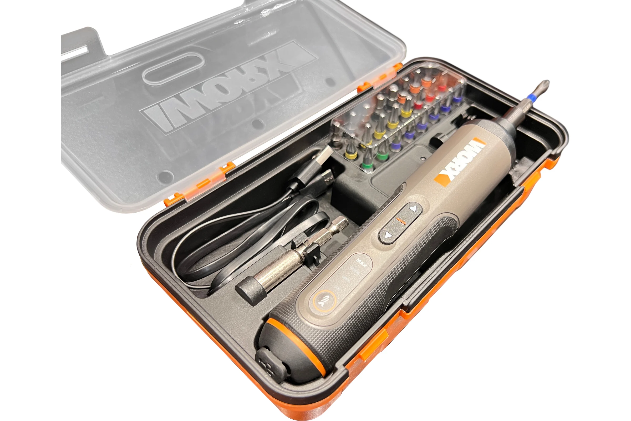 Аккумуляторная отвертка WORX 4В, 2,5Нм, 1,5Ач, набор оснастки WX240
