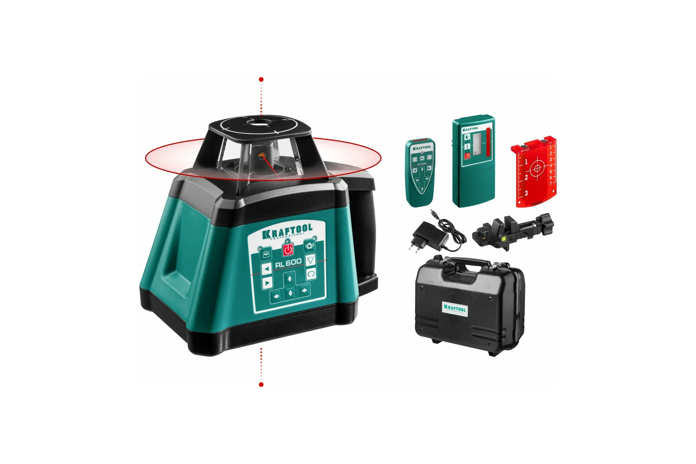 Ротационный лазерный нивелир KRAFTOOL RL600 600 м, IP65 34600