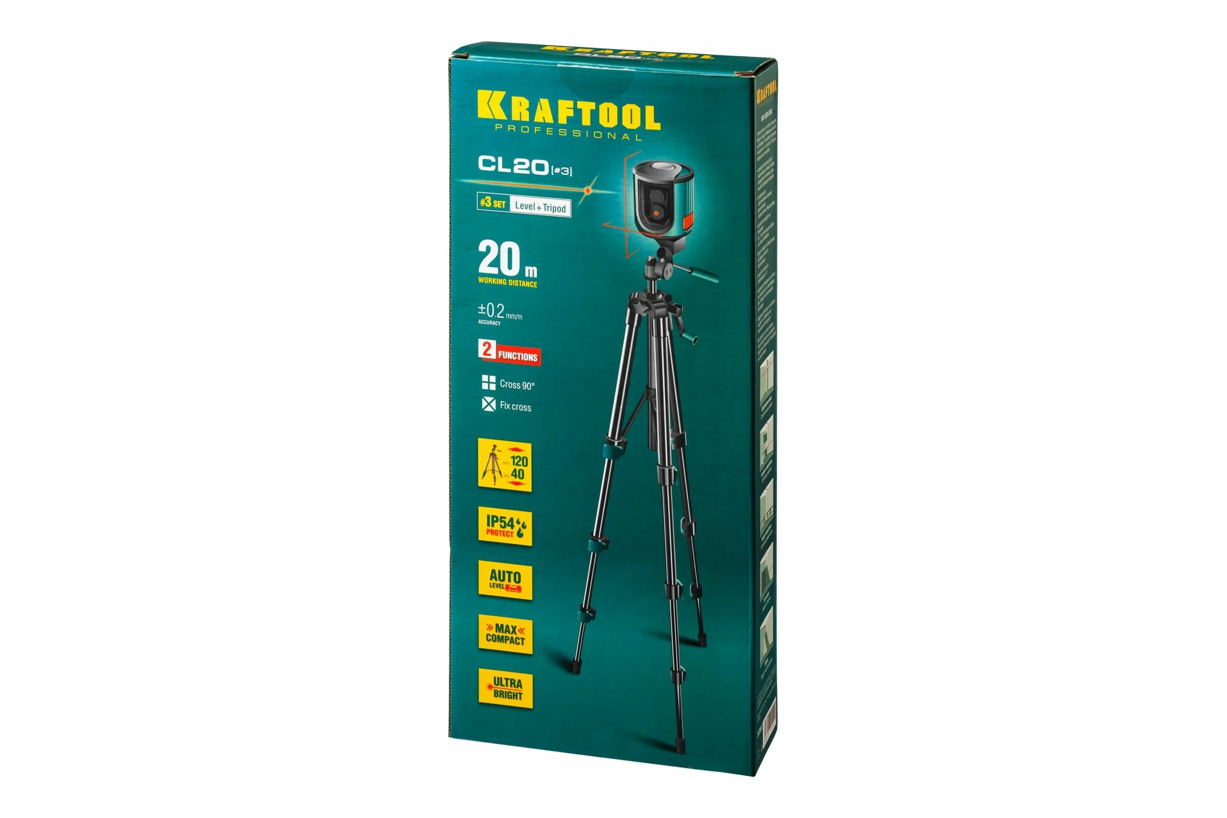 Лазерный линейный нивелир KRAFTOOL CL 20 34700-3