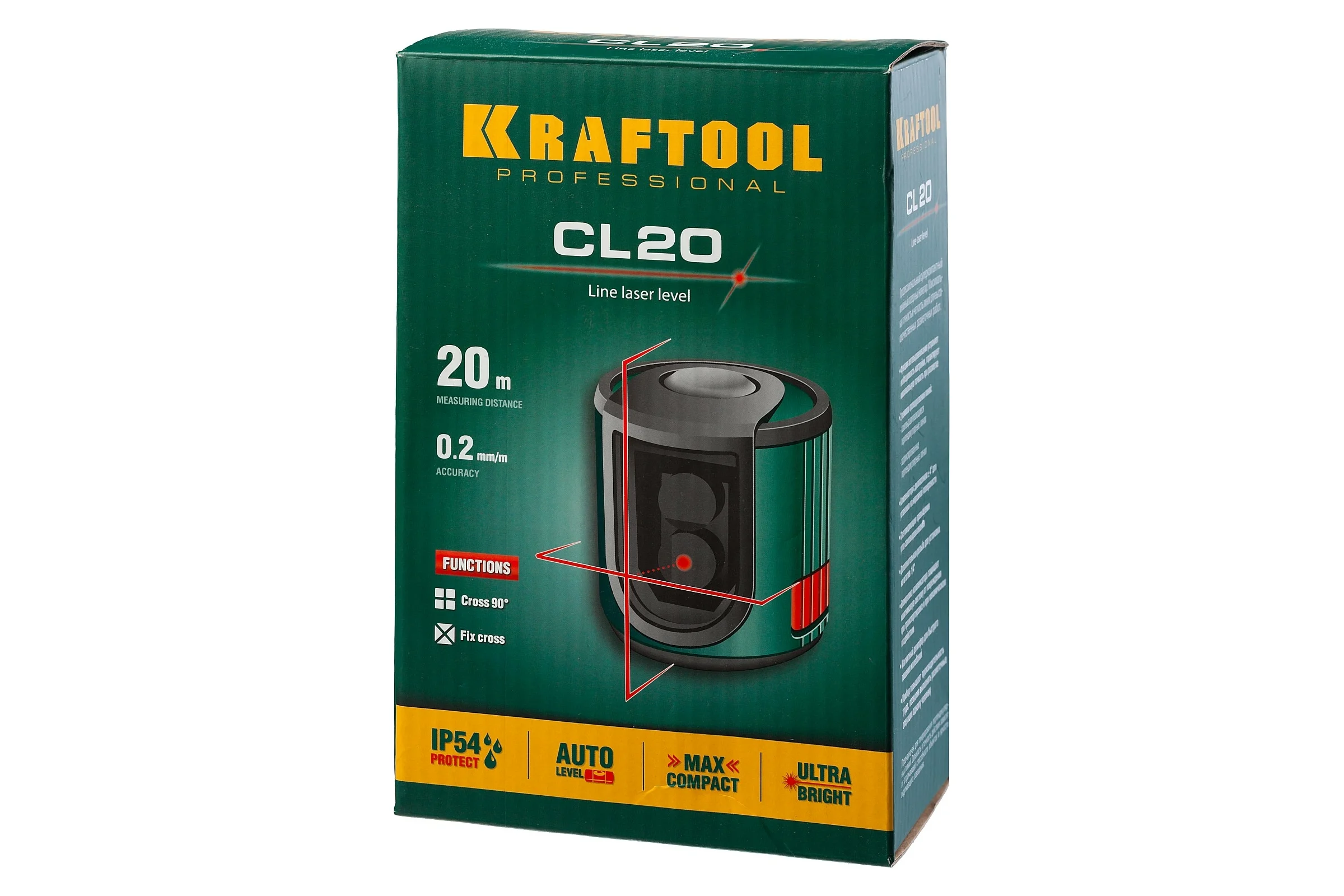 Лазерный линейный нивелир KRAFTOOL CL 20 34700