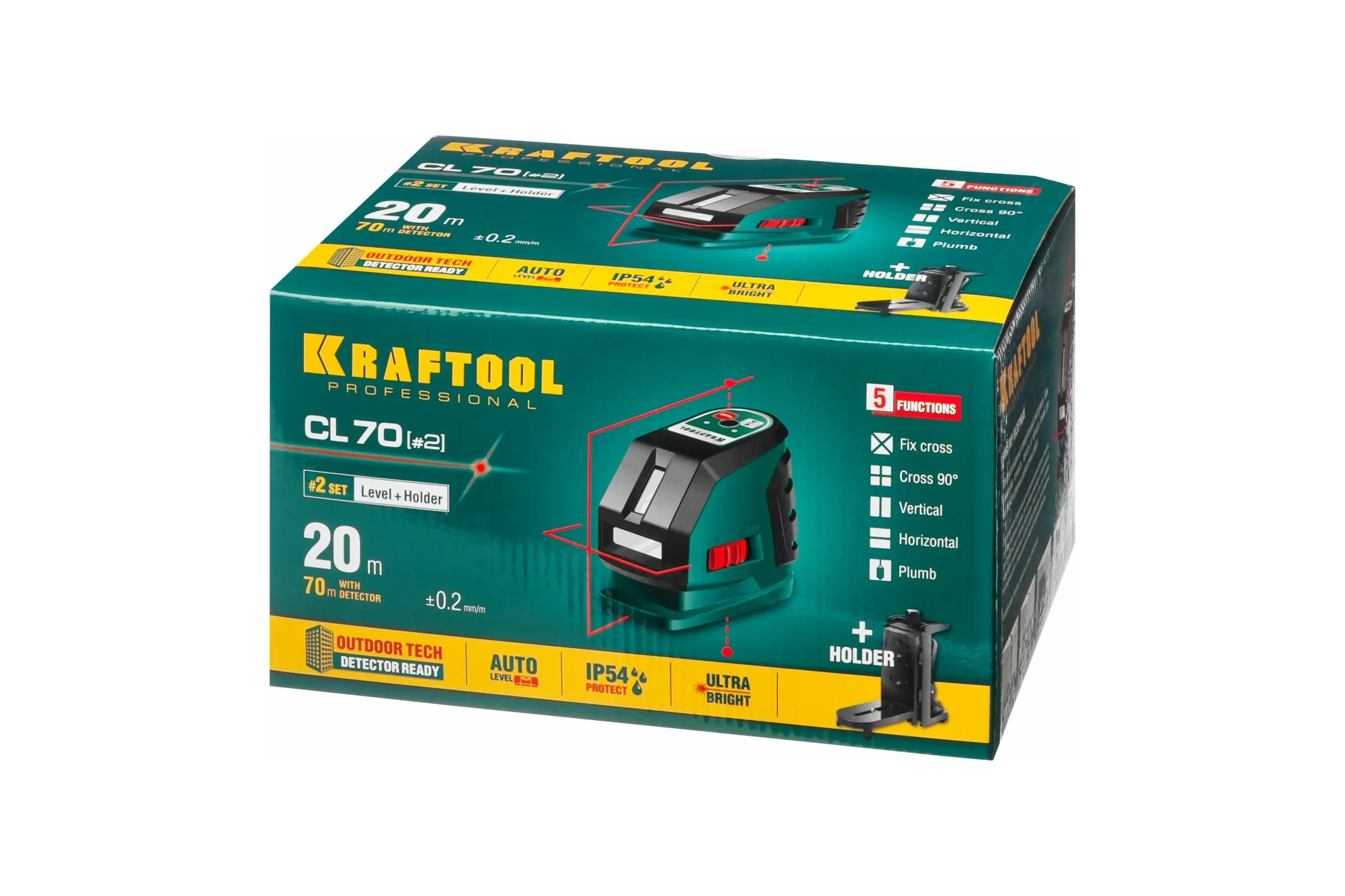 Лазерный линейный нивелир KRAFTOOL CL-70-2 34660-2