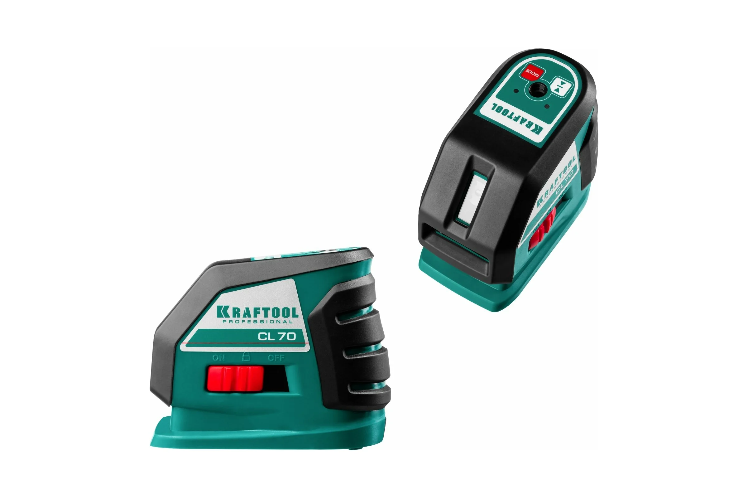 Лазерный линейный нивелир KRAFTOOL CL-70 20м / 70м /детектор/, сверхъяркий IP54 34660