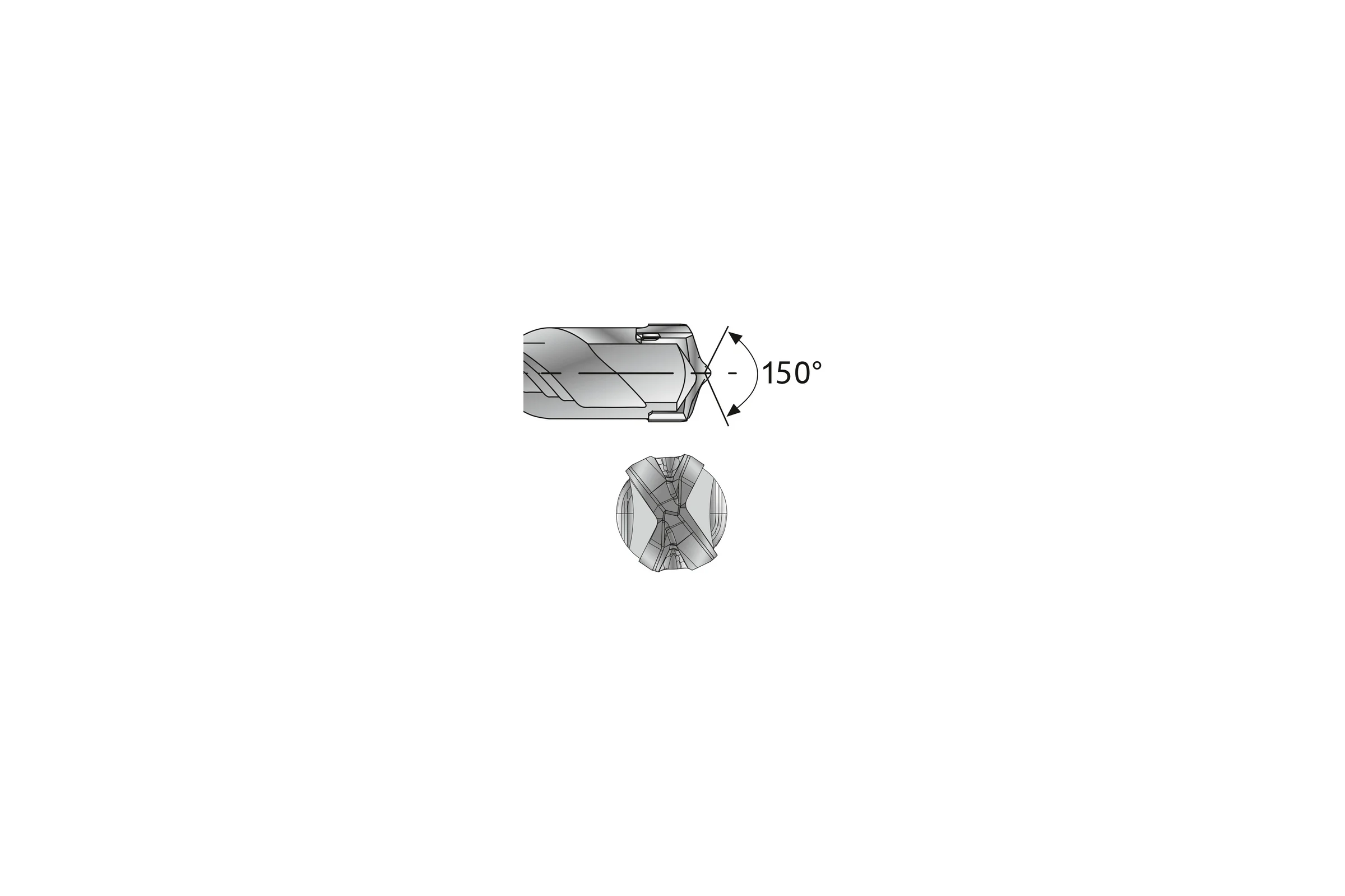 Бур SDS-plus 8,0х160х100 мм 4 резца KEIL TURBOHEAD Xpro 251080160
