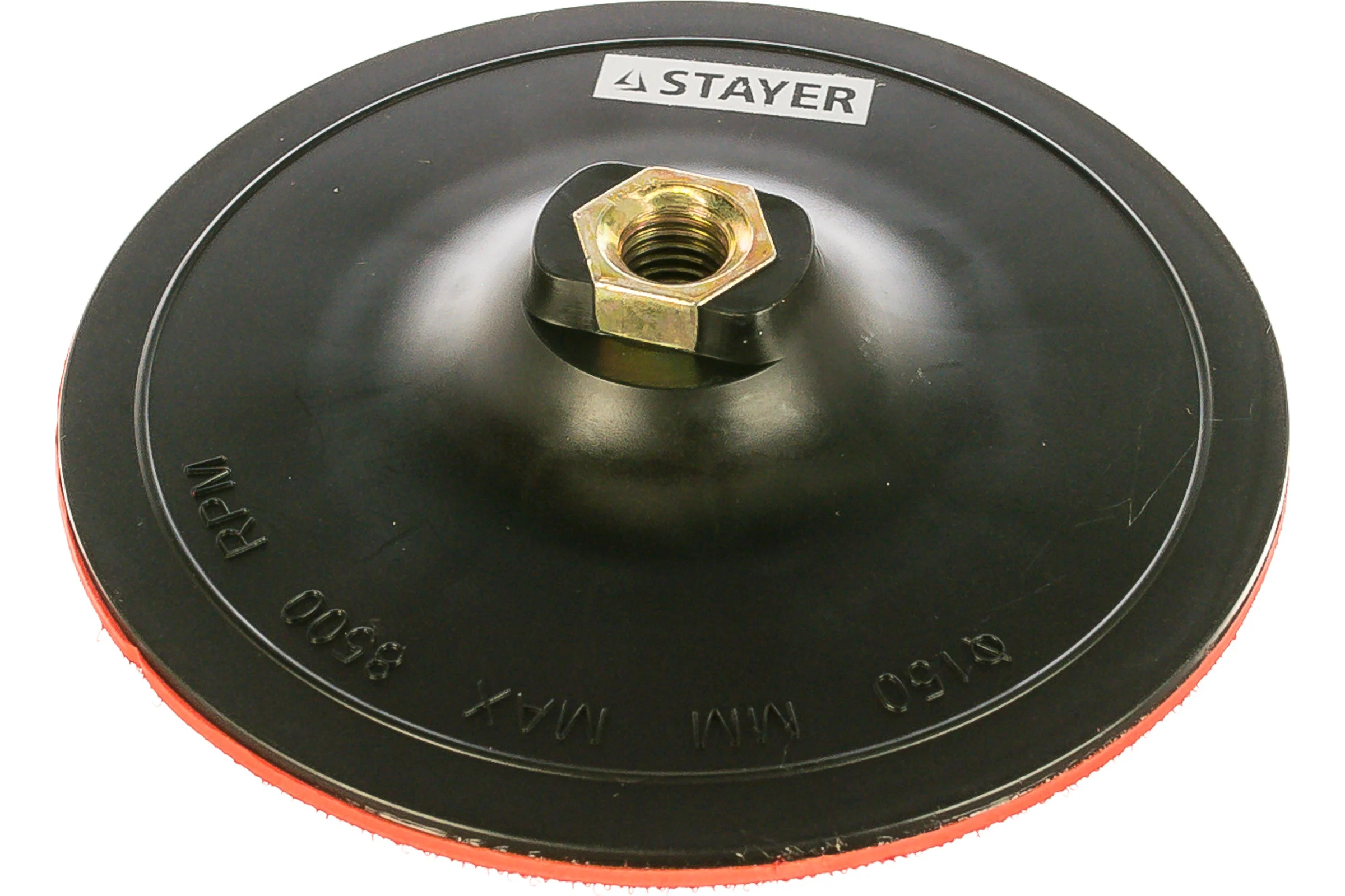 Тарелка опорная пластиковая для УШМ, на липучке, 150 мм, М14 STAYER MASTER 35742-150