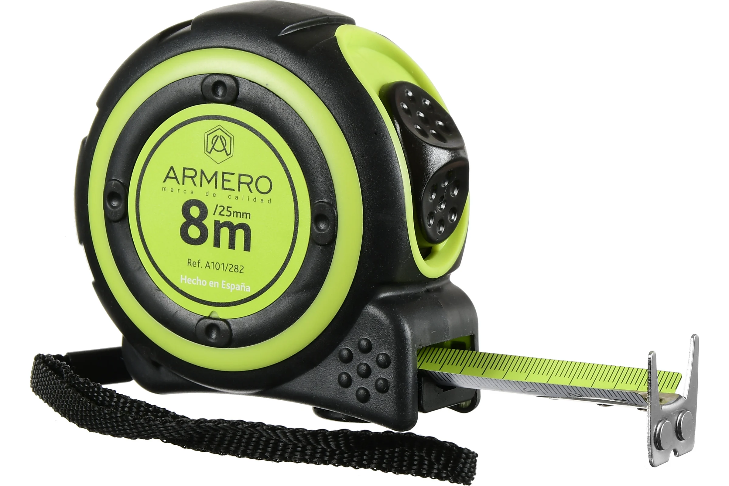 Магнитная нейлоновая рулетка с фиксатором Armero 8м/25мм A101/282