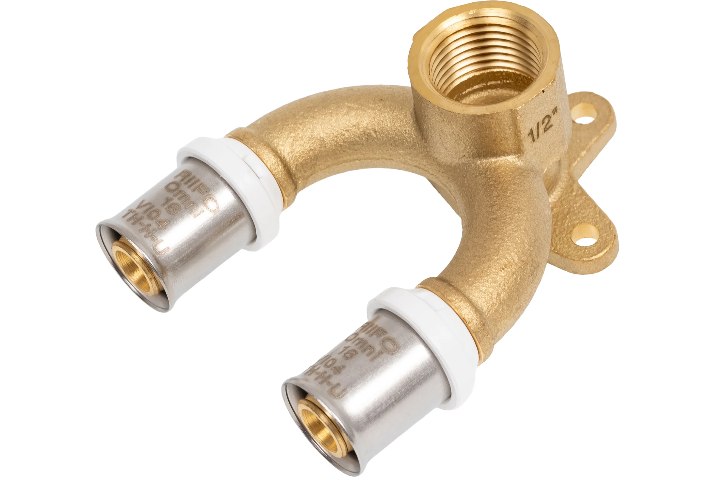 Водорозетка RIIFO Omni U-образная, пресс, латунь, 16-1/2"ВР-16 1100049753