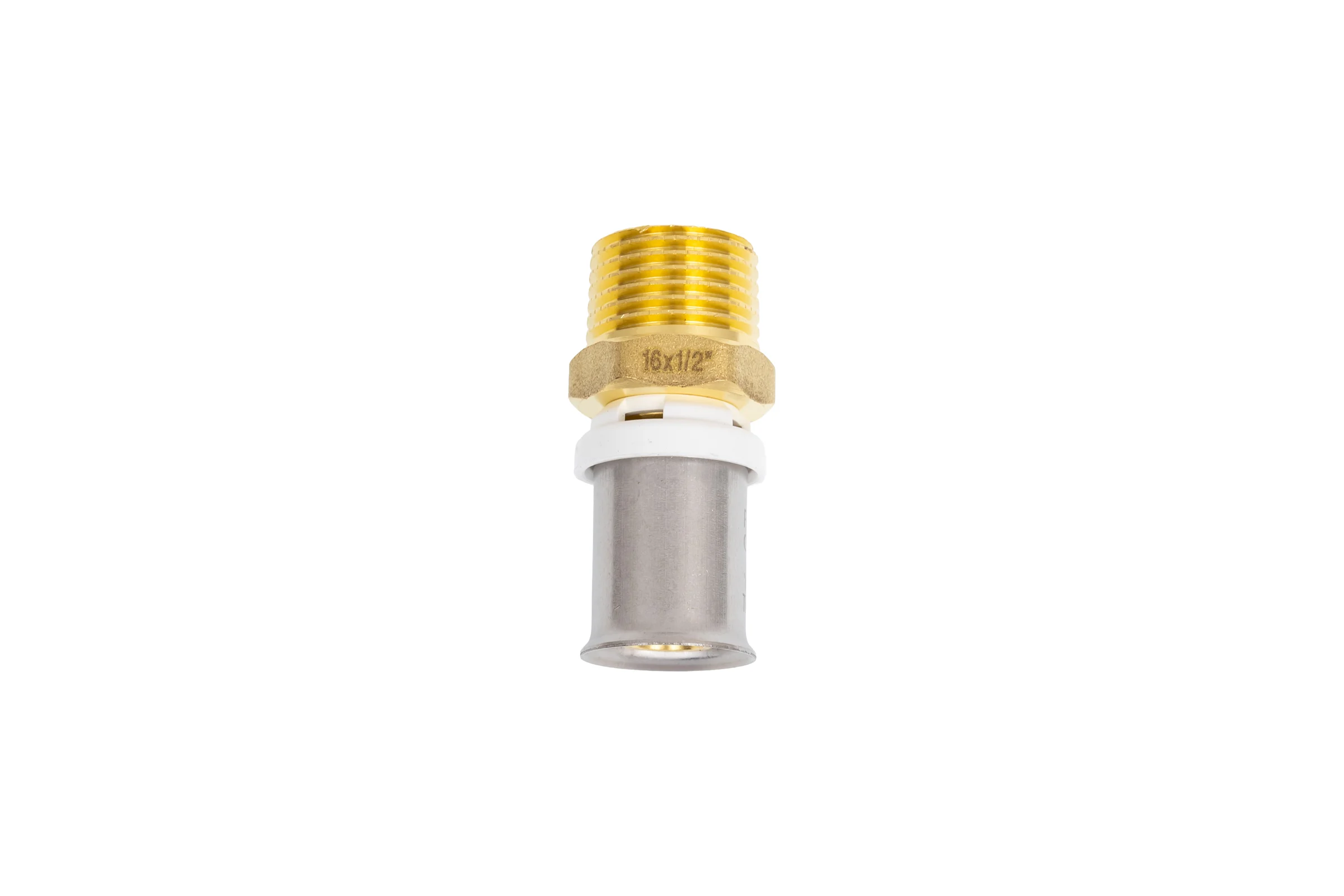 Штуцер RIIFO Omni с наружной резьбой, пресс, латунь, 16-1/2"НР (уп 5 шт) 1100046433
