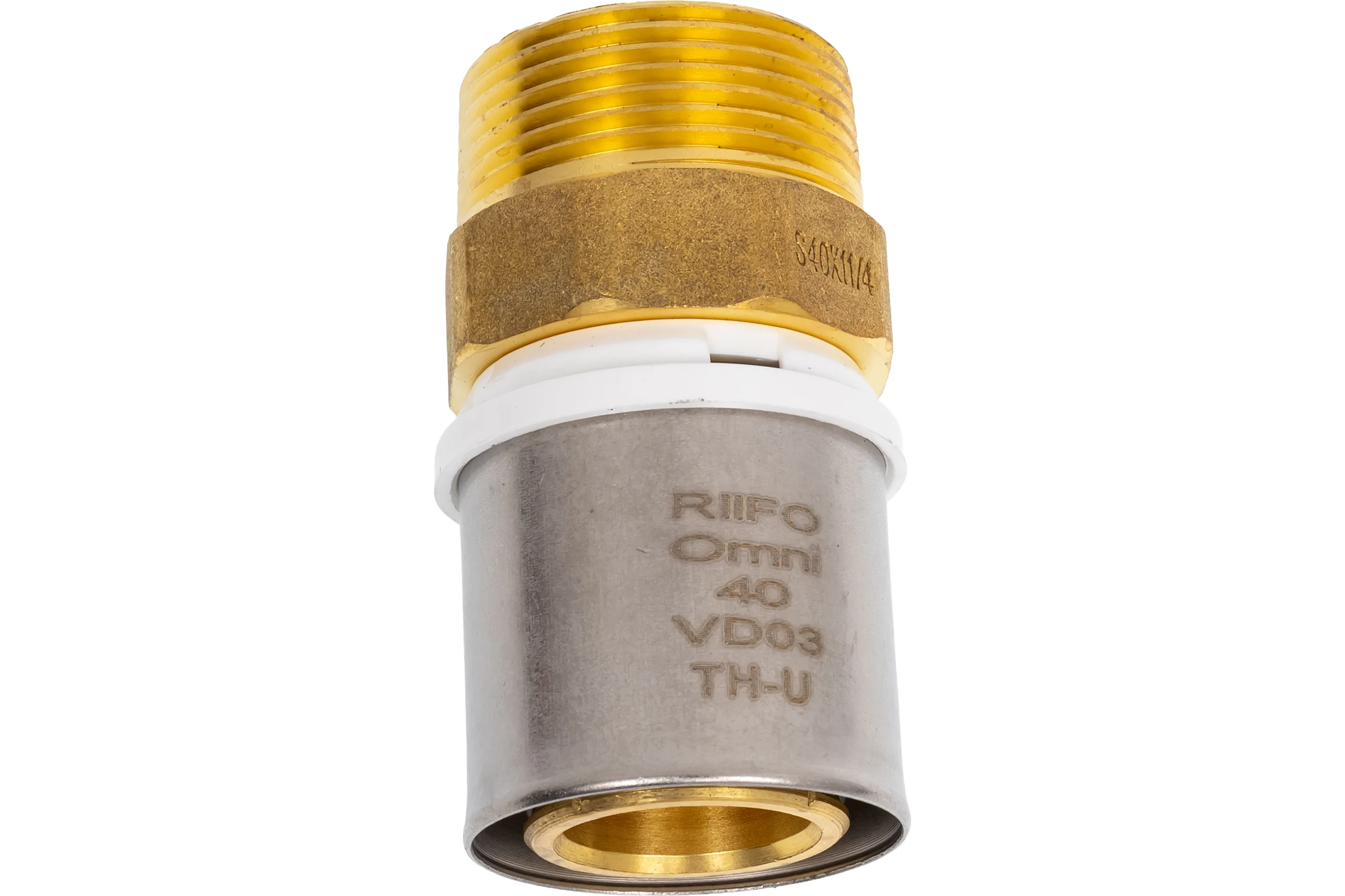 Штуцер RIIFO Omni с наружной резьбой, пресс, латунь, 40-1 1/4"НР 1100045812