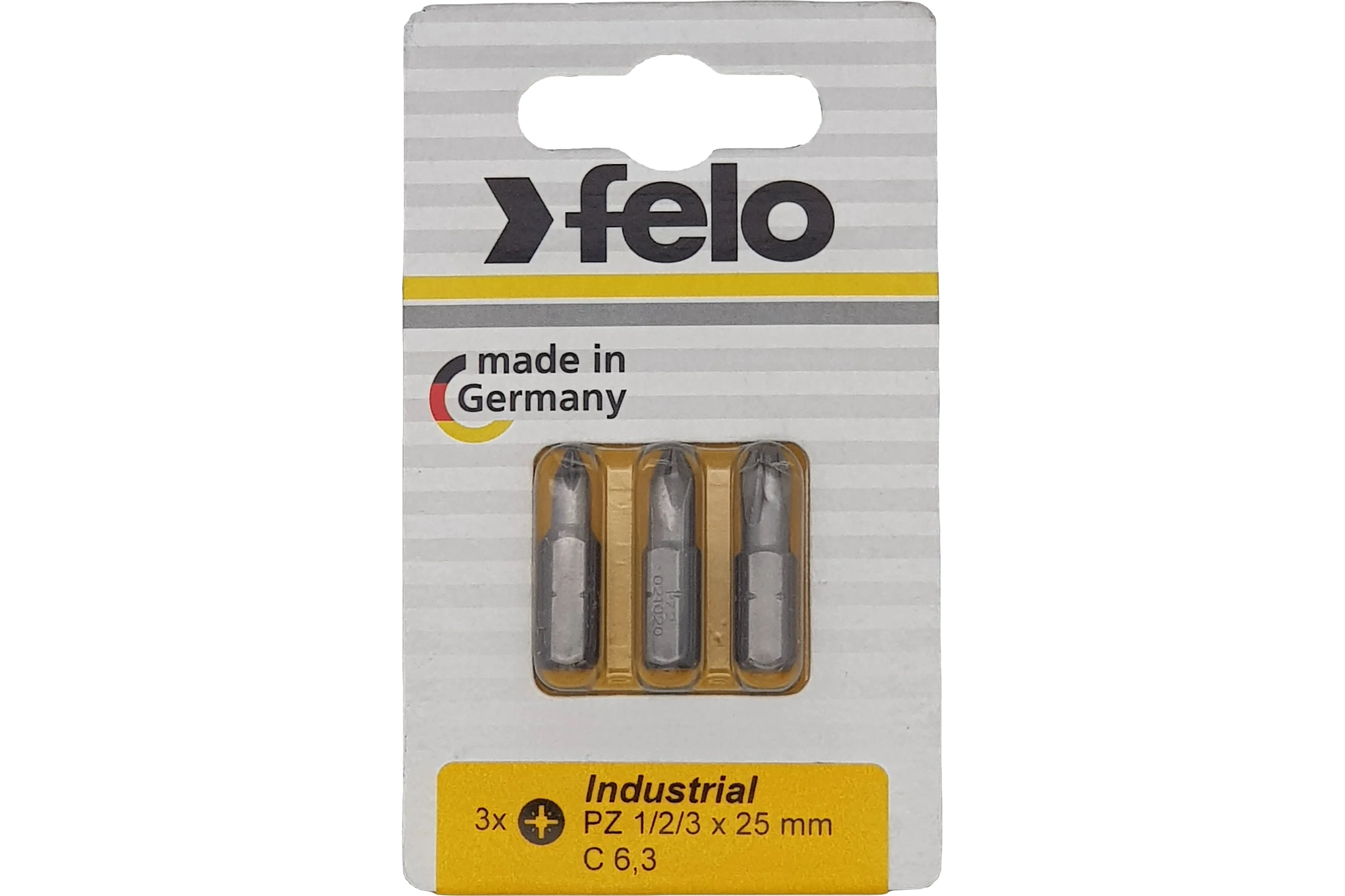 Бита крестовая PZ 1/PZ 2/PZ 3X25, 3 шт. в блистере Felo 02193216