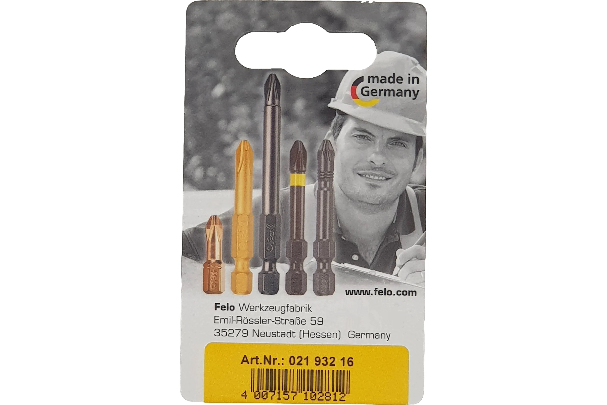 Бита крестовая PZ 1/PZ 2/PZ 3X25, 3 шт. в блистере Felo 02193216