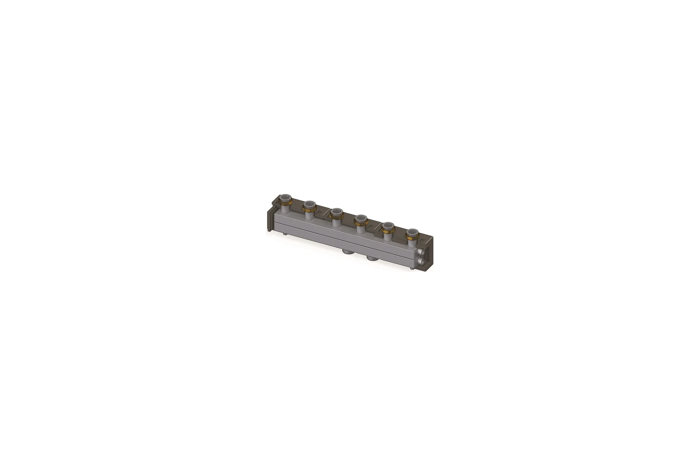 Гребёнка, DN25, 1 1/2", 4 контура, размер отвода-1 1/2", 3,5 м3/ч ELSEN EWG25.04