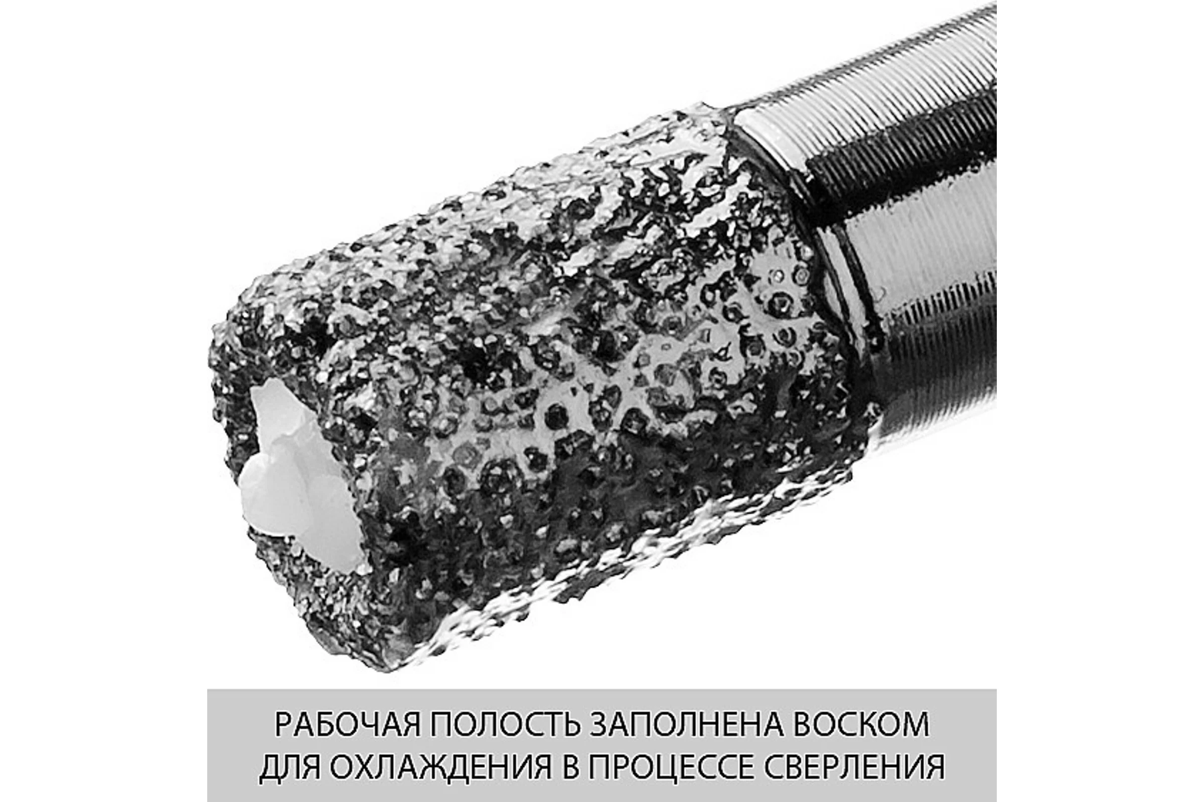 Высокоскоростная алмазная коронка по керамограниту и железобетону ЗУБР Профессионал М14, вакуумное спекание, 10 мм, для УШМ 29865-10-M14