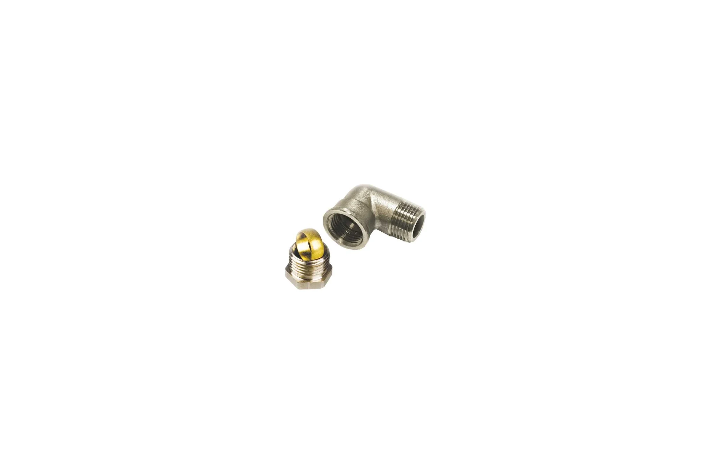 Угольник BYR PEX 1/2" Н.Р. с цангой для медной трубки (комплект) 4052