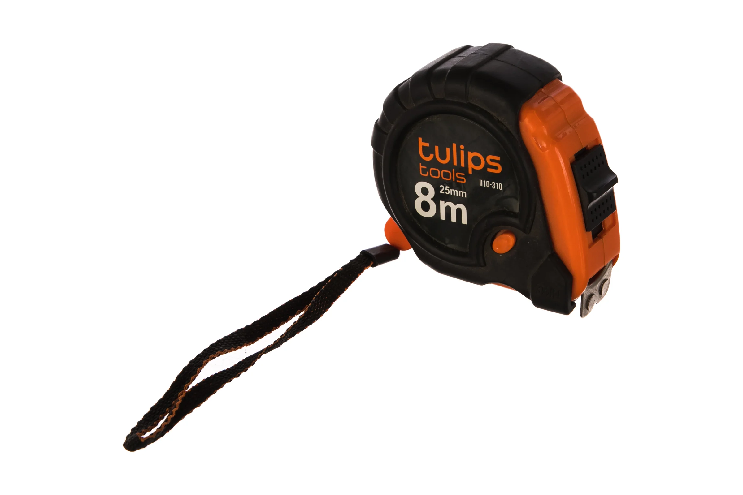 Рулетка с 3 фиксаторами 8 м/25 мм Tulips tools II10-310