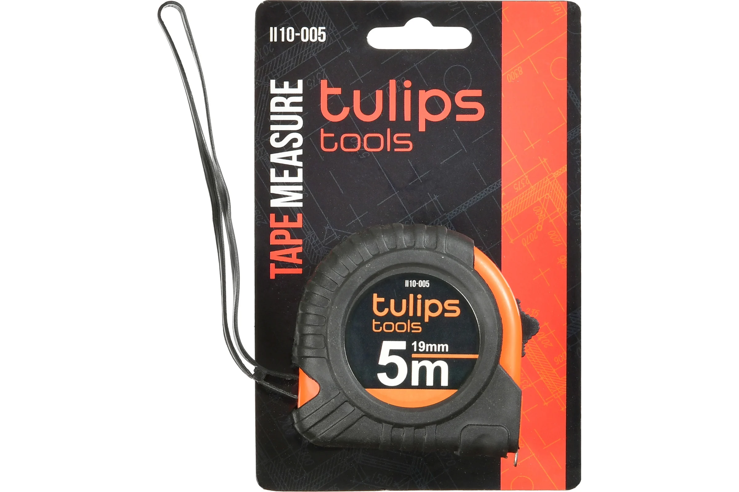 Рулетка с фиксатором 5 м/19 мм Tulips tools II10-005
