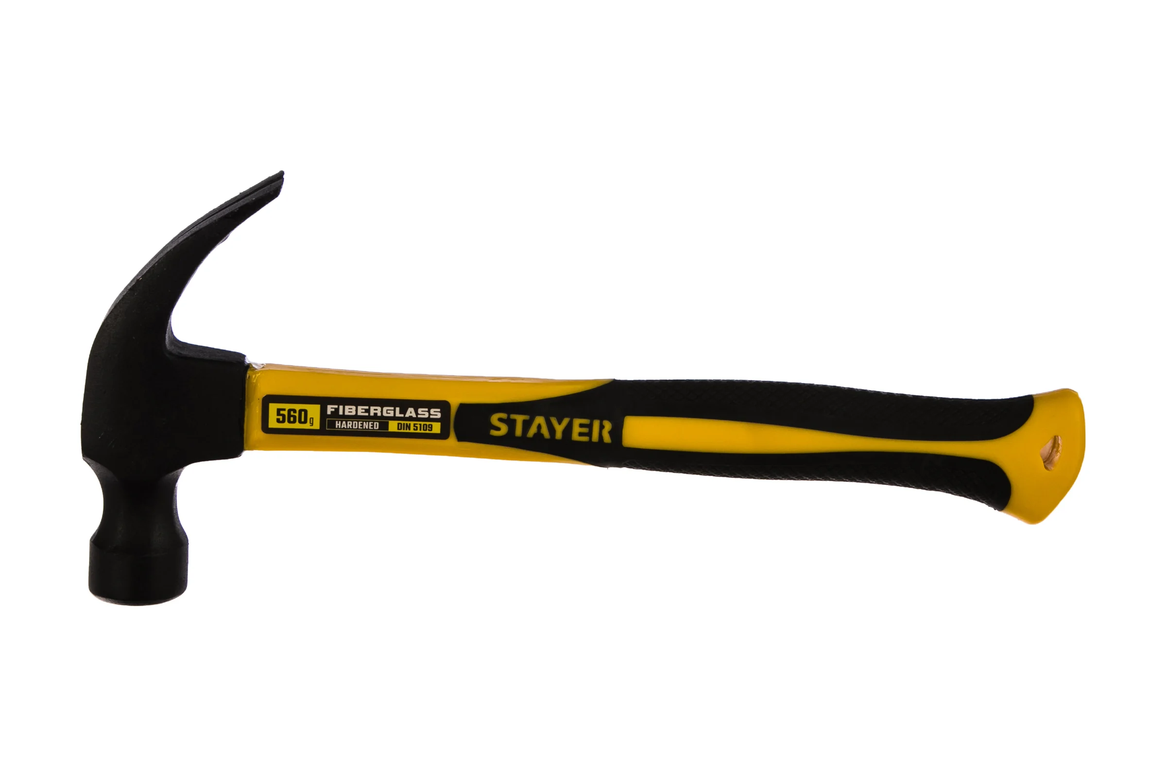 Молоток-гвоздодер с фибергласовой рукояткой STAYER Fiberglass 560 г 2026-560_z01