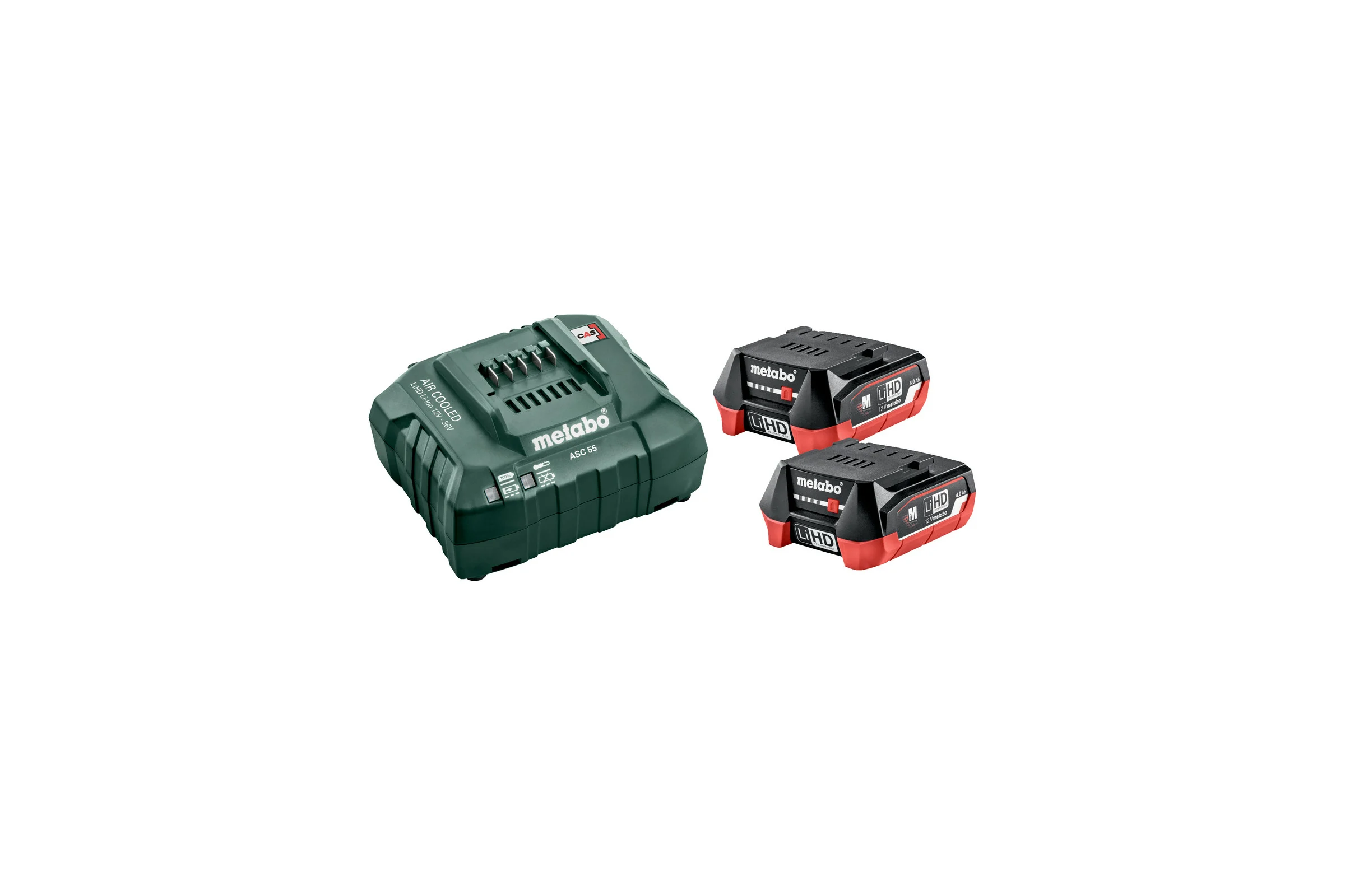Набор Basic-Set 12V (2 аккумулятора Li-Power 12 В, 4,0 Ач+ЗУ ASC 55) Metabo 685301000